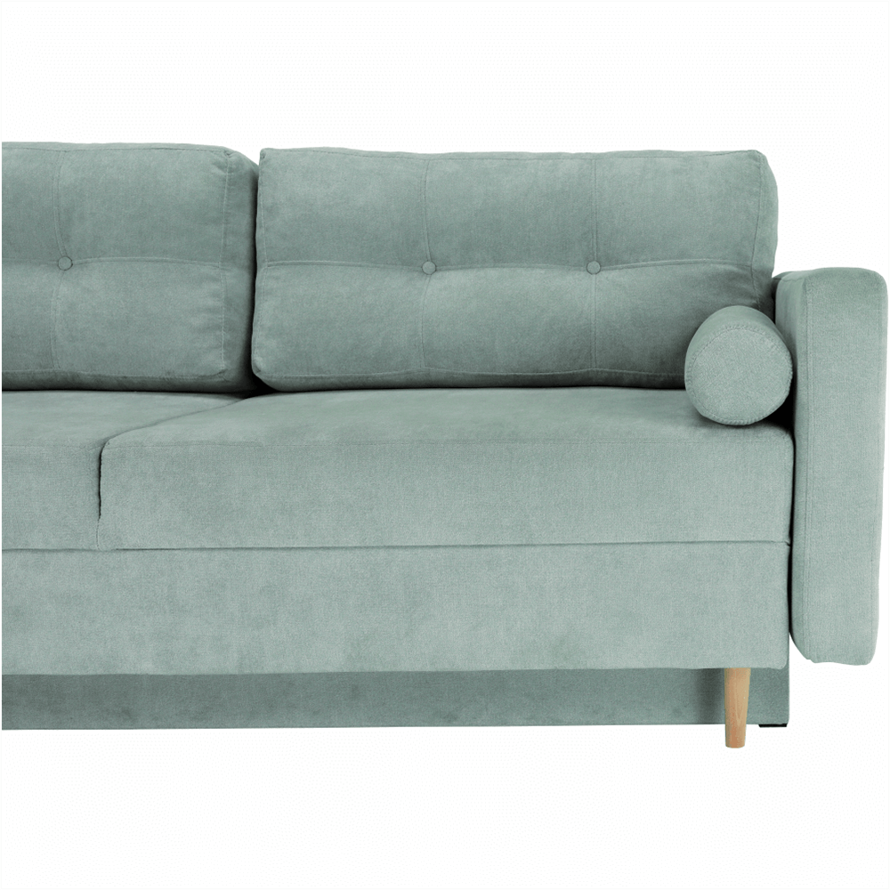 Canapea extensibila, verde menta textil Queens, AURELIA — imaginea 10