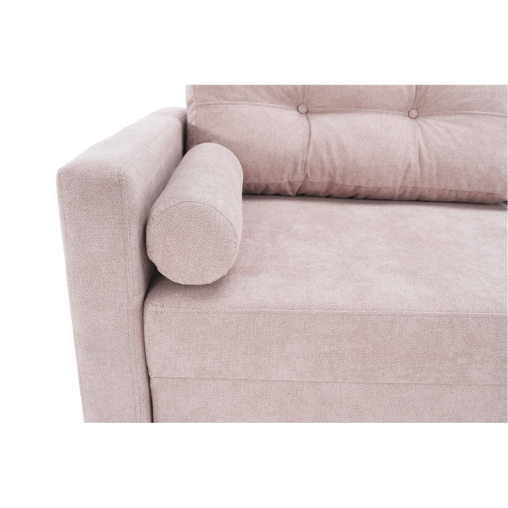 Canapea extensibila, roz antic textil Queens, AURELIA — imaginea 11