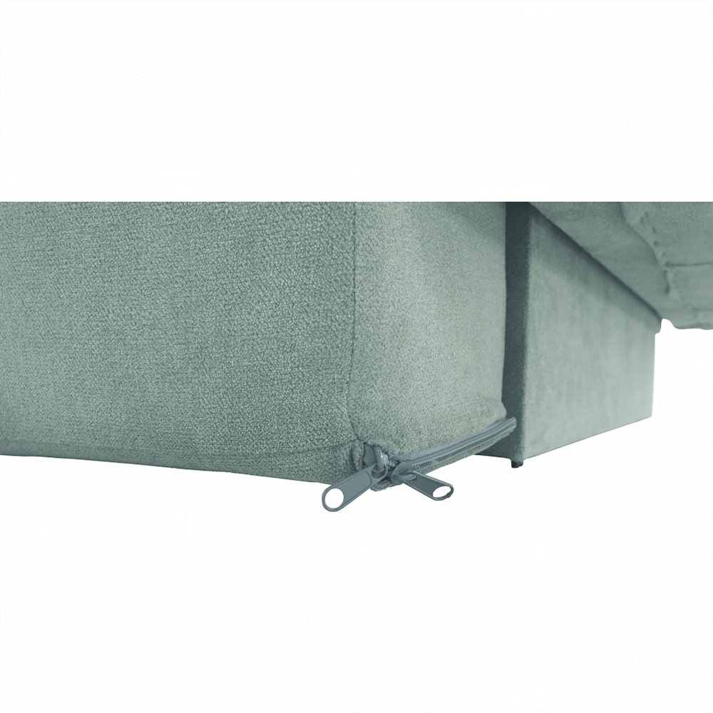 Canapea extensibila, verde menta textil Queens, AURELIA — imaginea 19