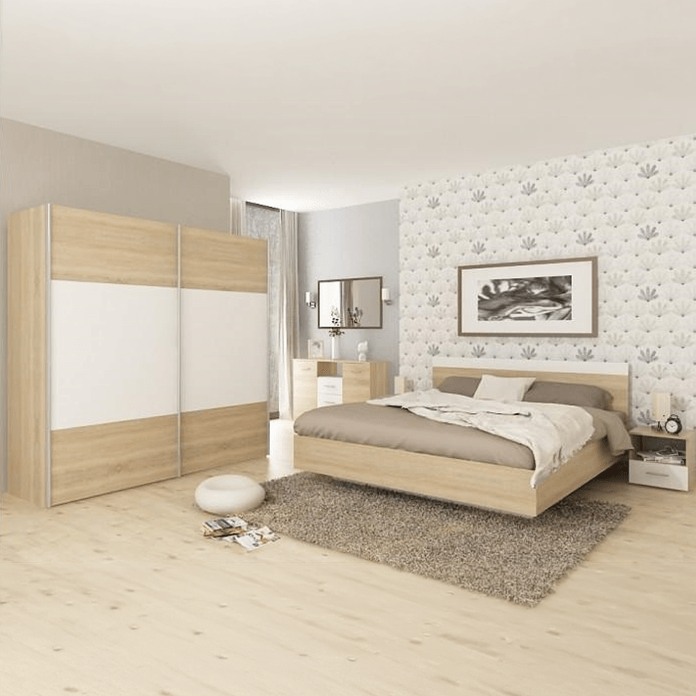 Dulap cu usi glisante, stejar sonoma/alb, GABRIELA NEW — imaginea 3