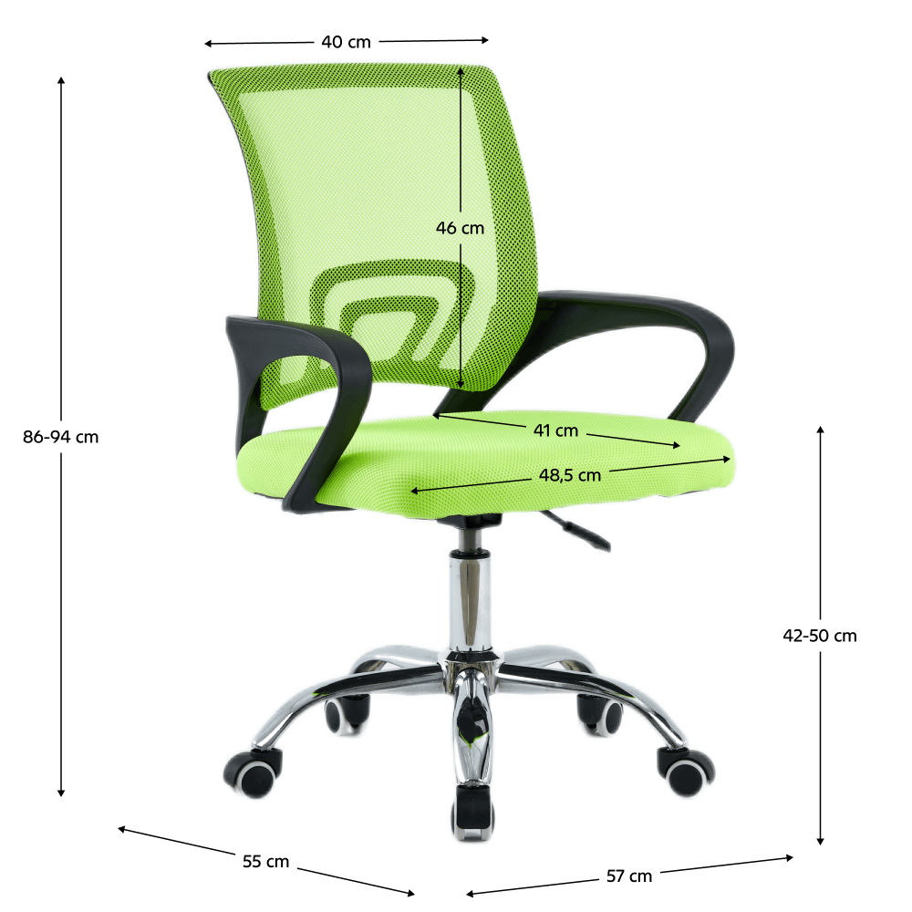 Scaun de birou, verde/negru, DEX 4 NEW — imaginea 6