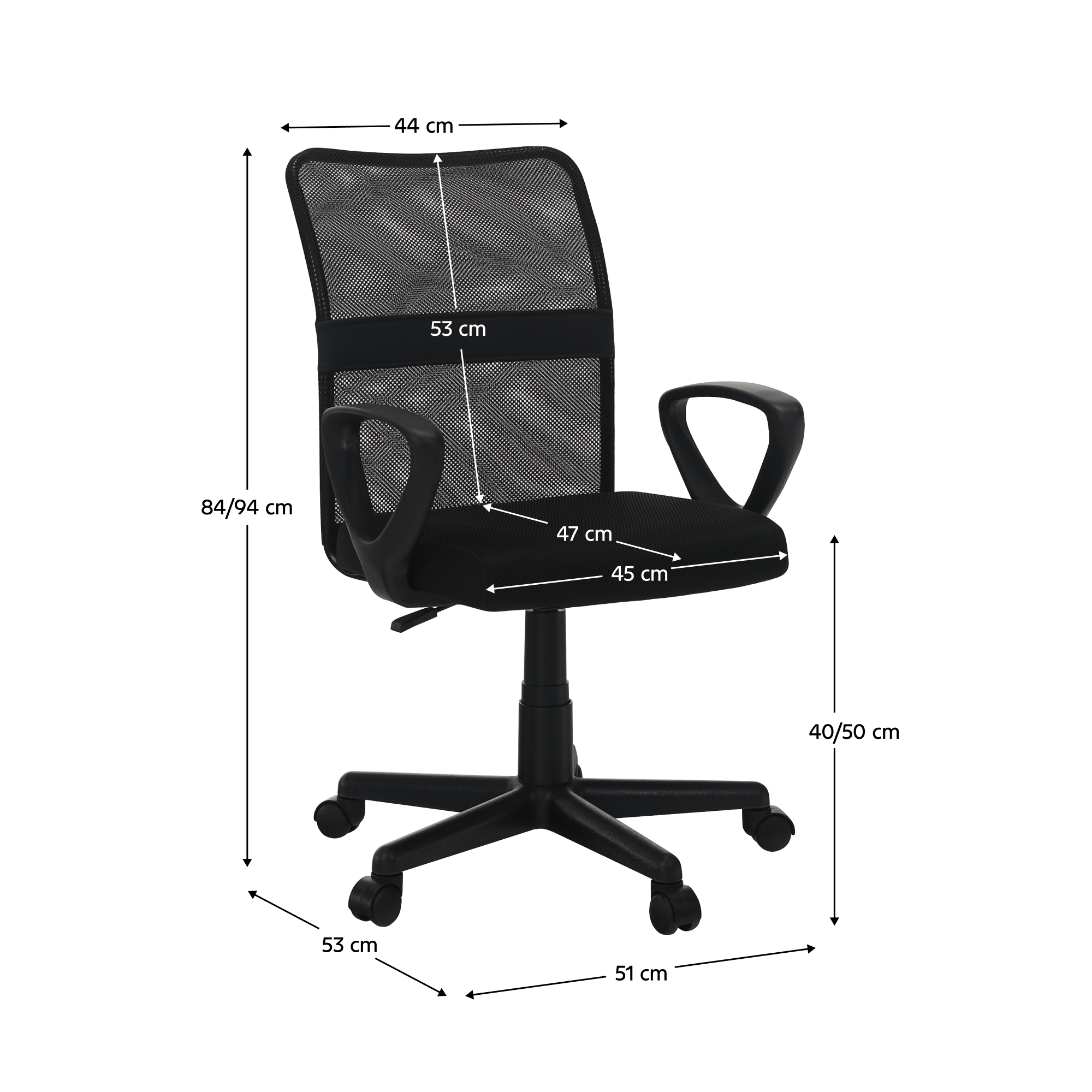 Scaun de birou, negru, REMO 3 NEW — imaginea 11