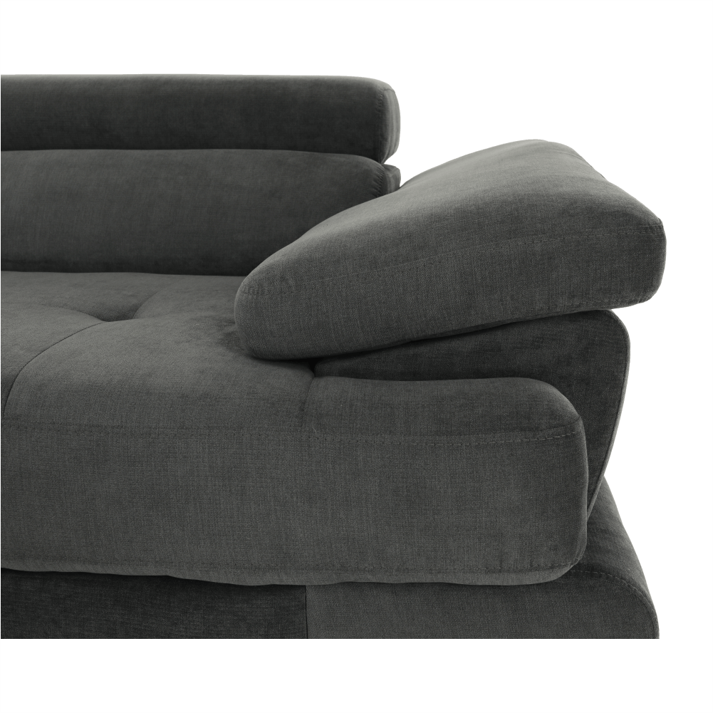 Set canapea cu spatiu de depozitare, gri, material textil, stanga, BUTON R — imaginea 17
