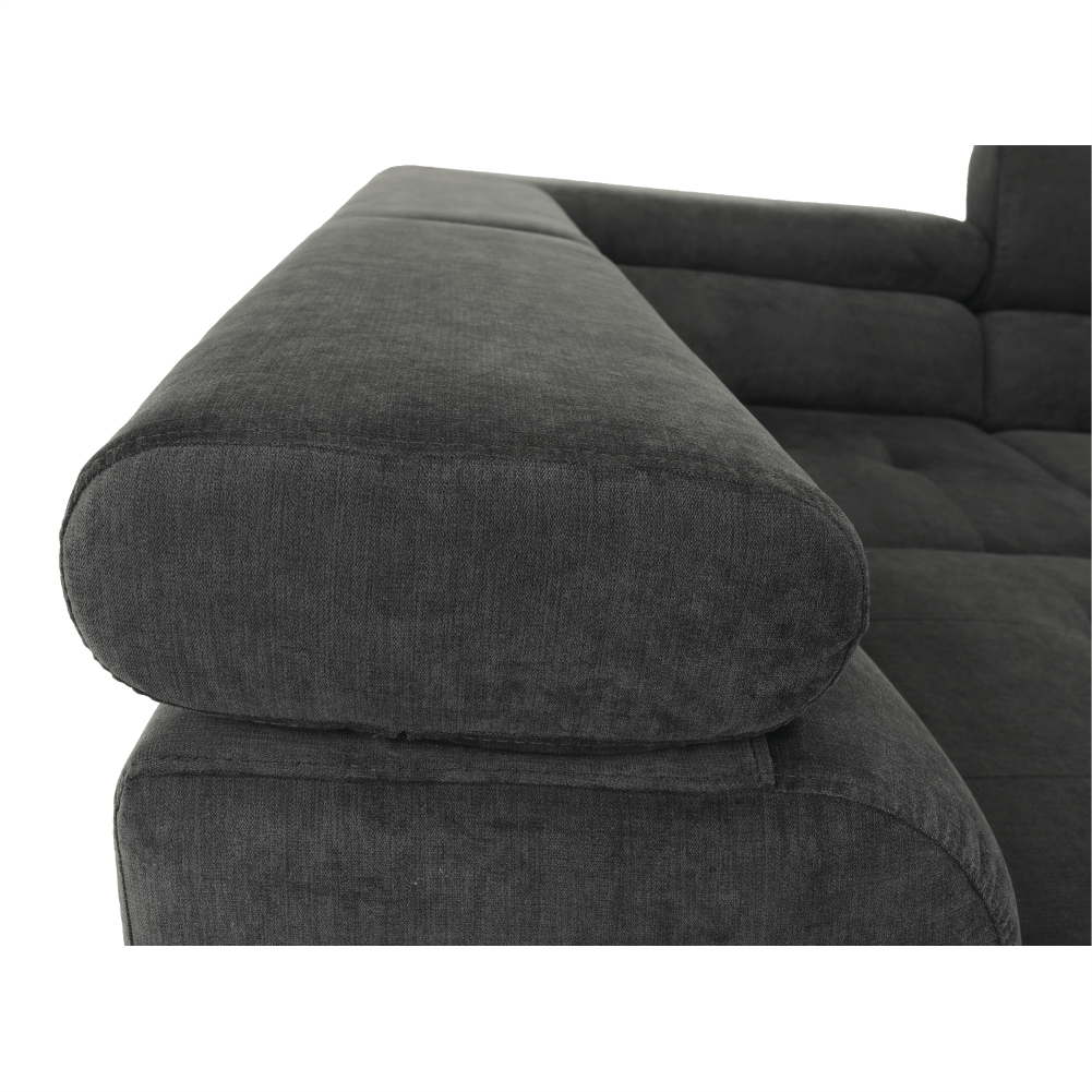 Set canapea cu spatiu de depozitare, gri, material textil, stanga, BUTON R — imaginea 18