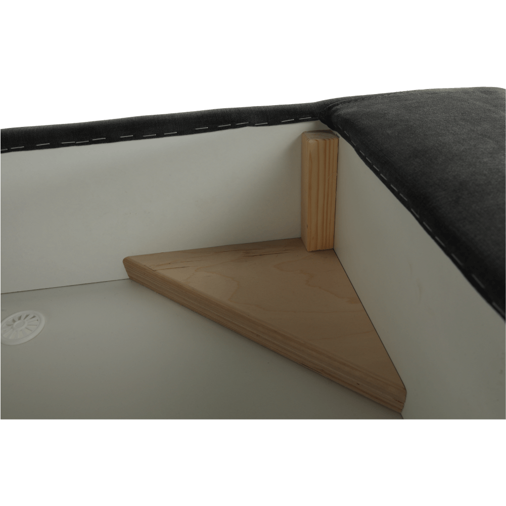 Set canapea cu spatiu de depozitare, gri, material textil, stanga, BUTON R — imaginea 19