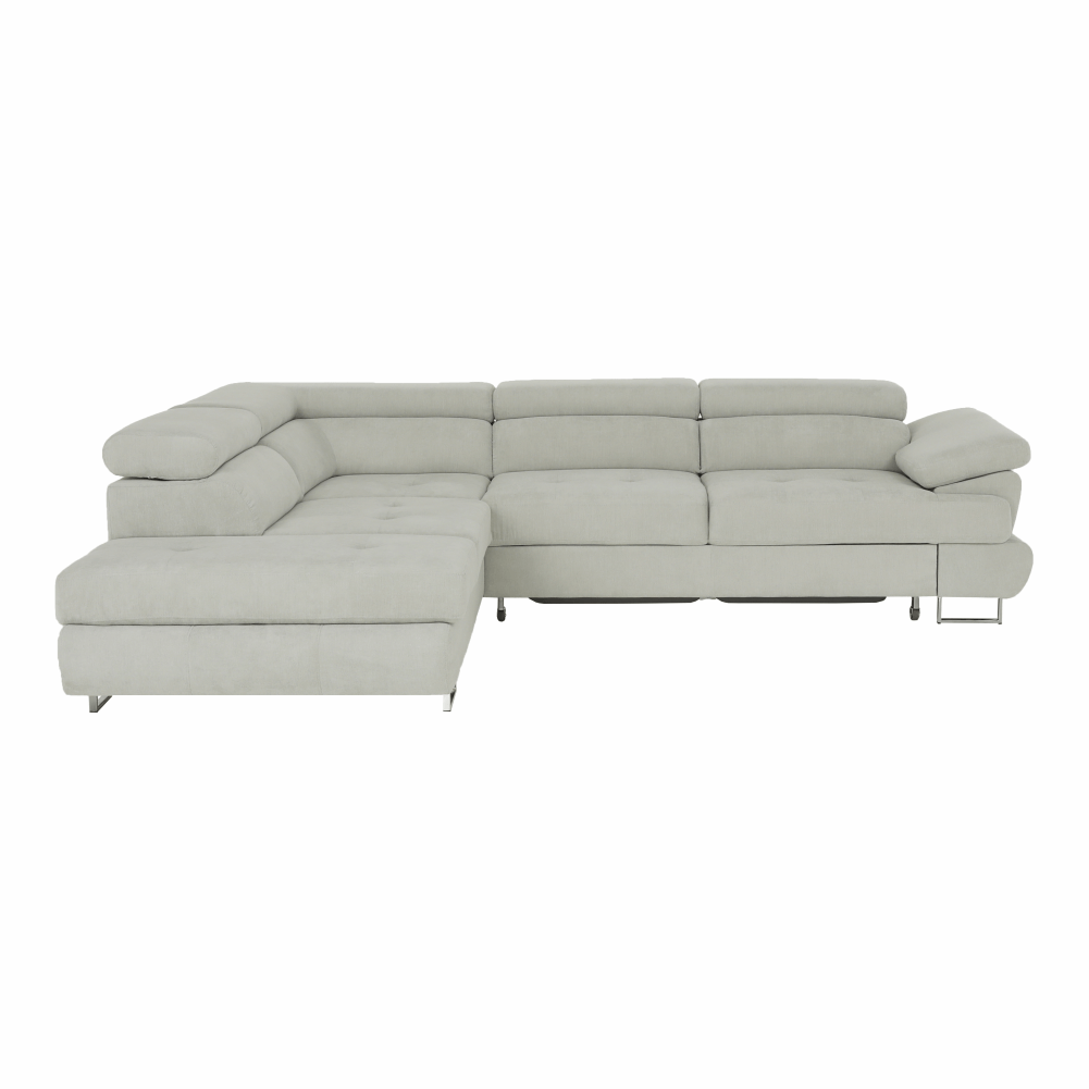 Set canapea cu spatiu de depozitare, gri deschis, material textil, stanga, BUTON R — imaginea 9