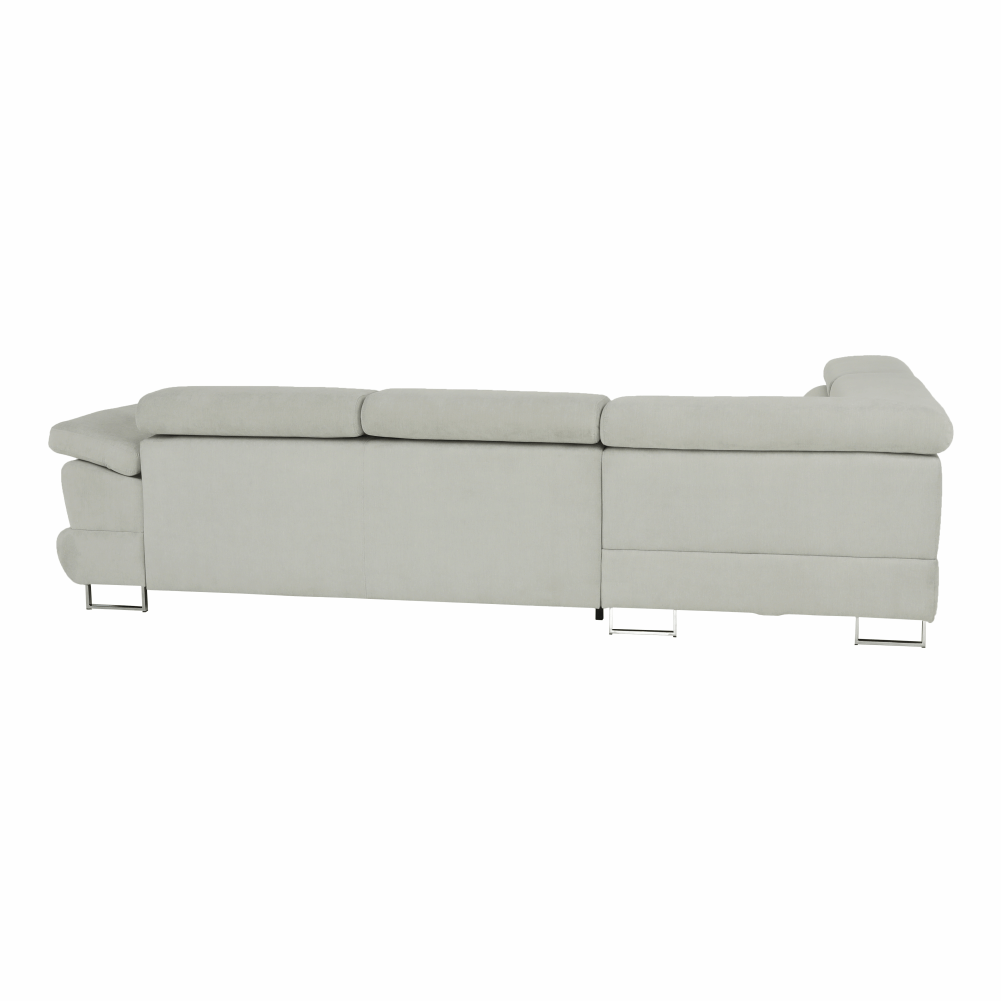 Set canapea cu spatiu de depozitare, gri deschis, material textil, stanga, BUTON R — imaginea 12