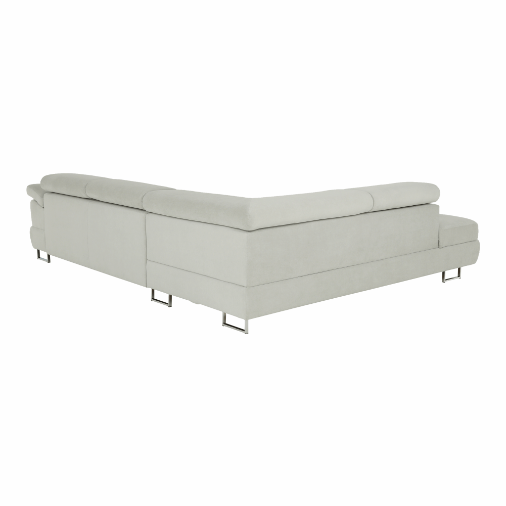 Set canapea cu spatiu de depozitare, gri deschis, material textil, stanga, BUTON R — imaginea 14