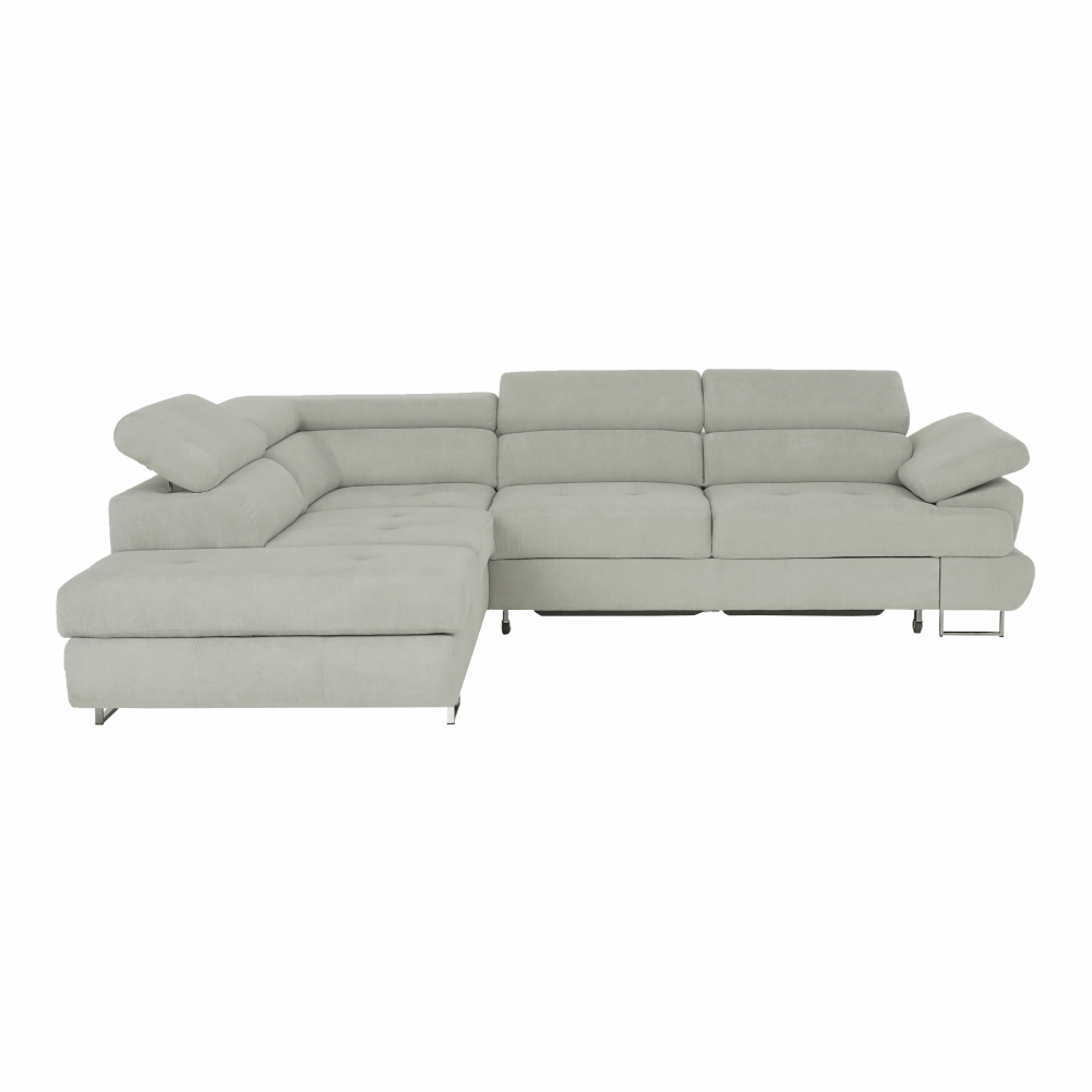 Set canapea cu spatiu de depozitare, gri deschis, material textil, stanga, BUTON R — imaginea 15