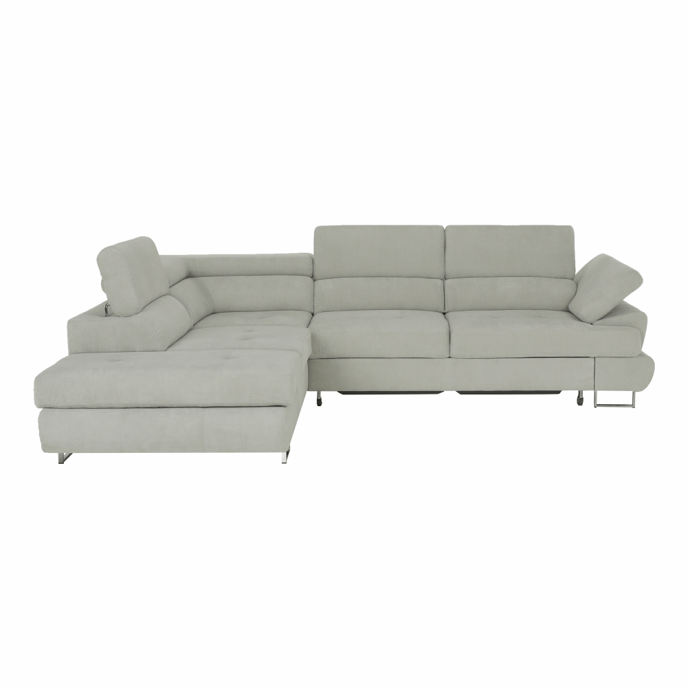 Set canapea cu spatiu de depozitare, gri deschis, material textil, stanga, BUTON R — imaginea 16