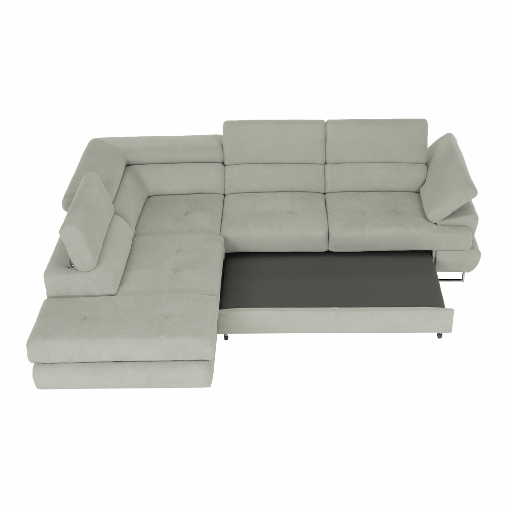 Set canapea cu spatiu de depozitare, gri deschis, material textil, stanga, BUTON R — imaginea 19