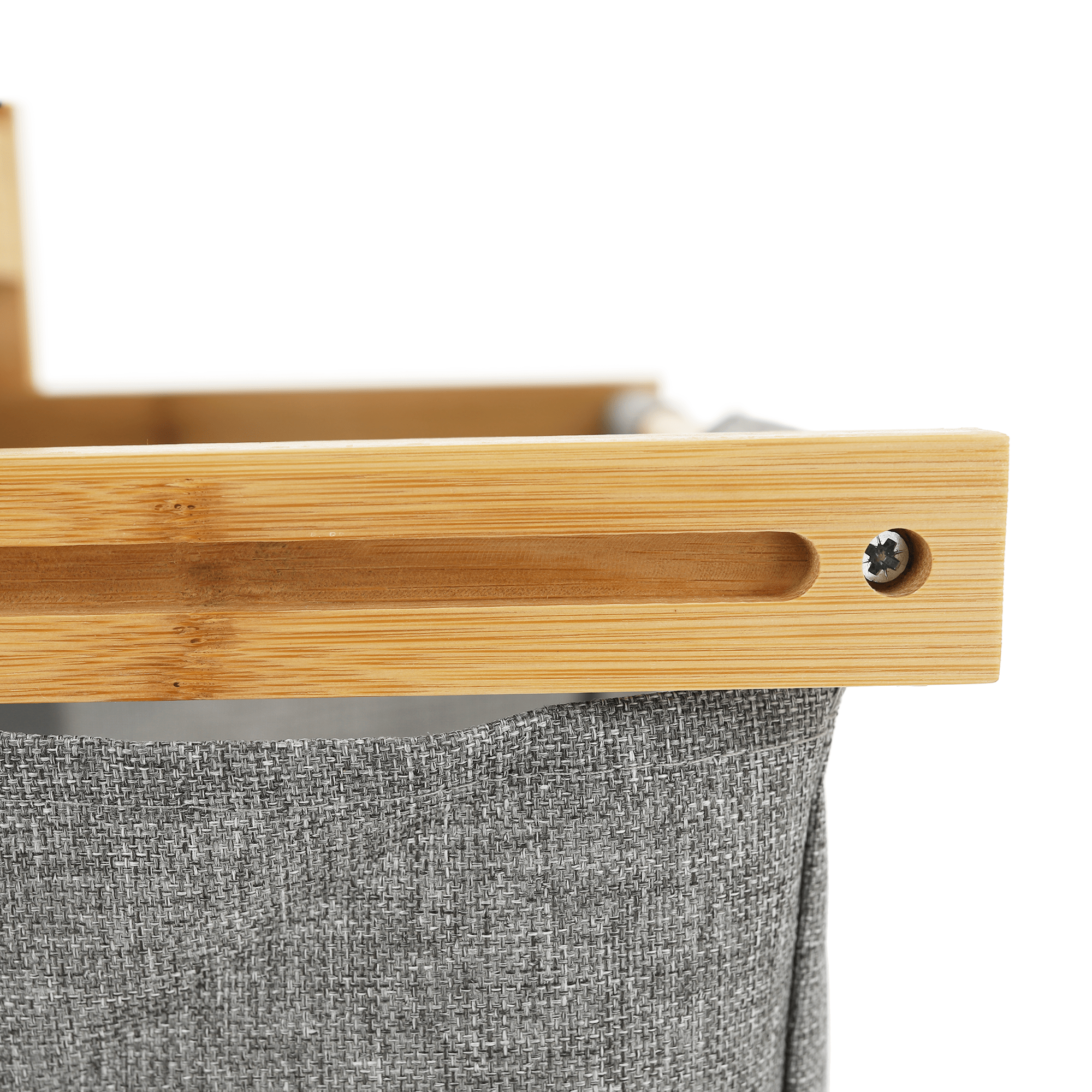 Raft, lacuit bambus/ tesatura gri, KELANA — imaginea 11