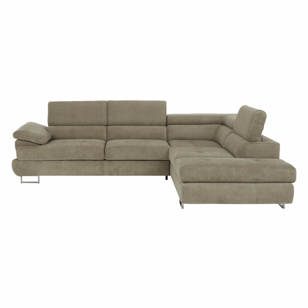 Set canapea, maro deschis melanj, material textil, dreapta, BUTON P — imaginea 13