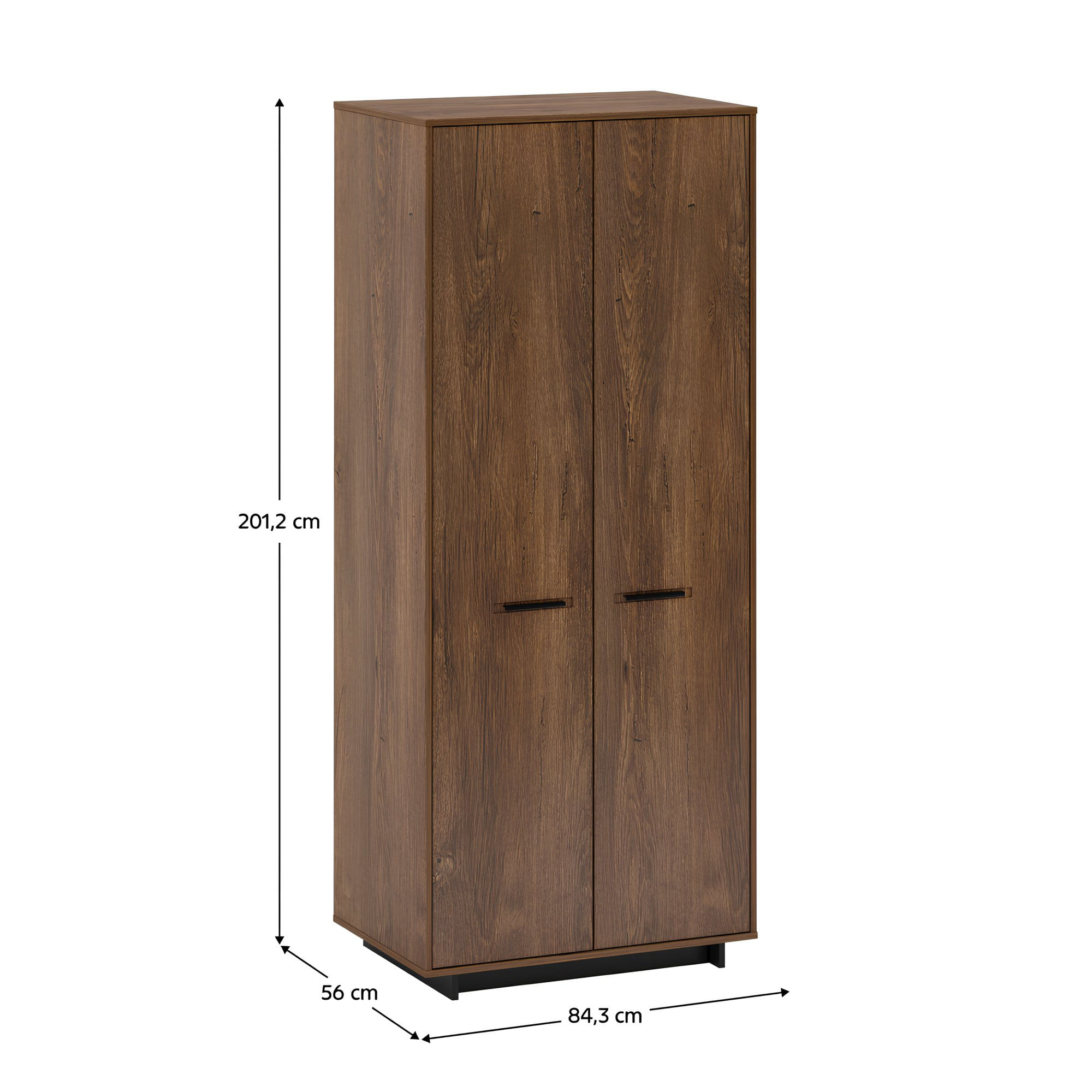 Cuier, stejar bolzano / negru, DELIS F — imaginea 3