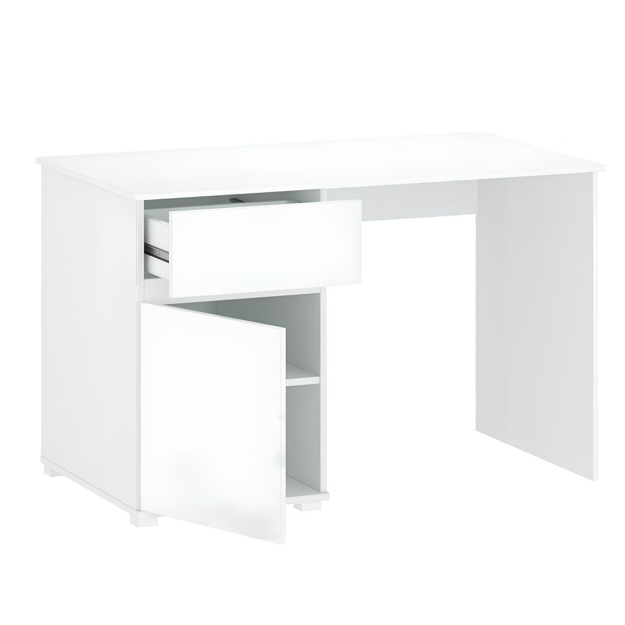 Birou PC 1D1S / 120, alb lucios, LINDY — imaginea 3