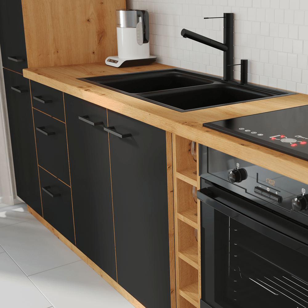 Dulap deschis superior, stejar artizan, MONRO 15 G-72 OTW — imaginea 3