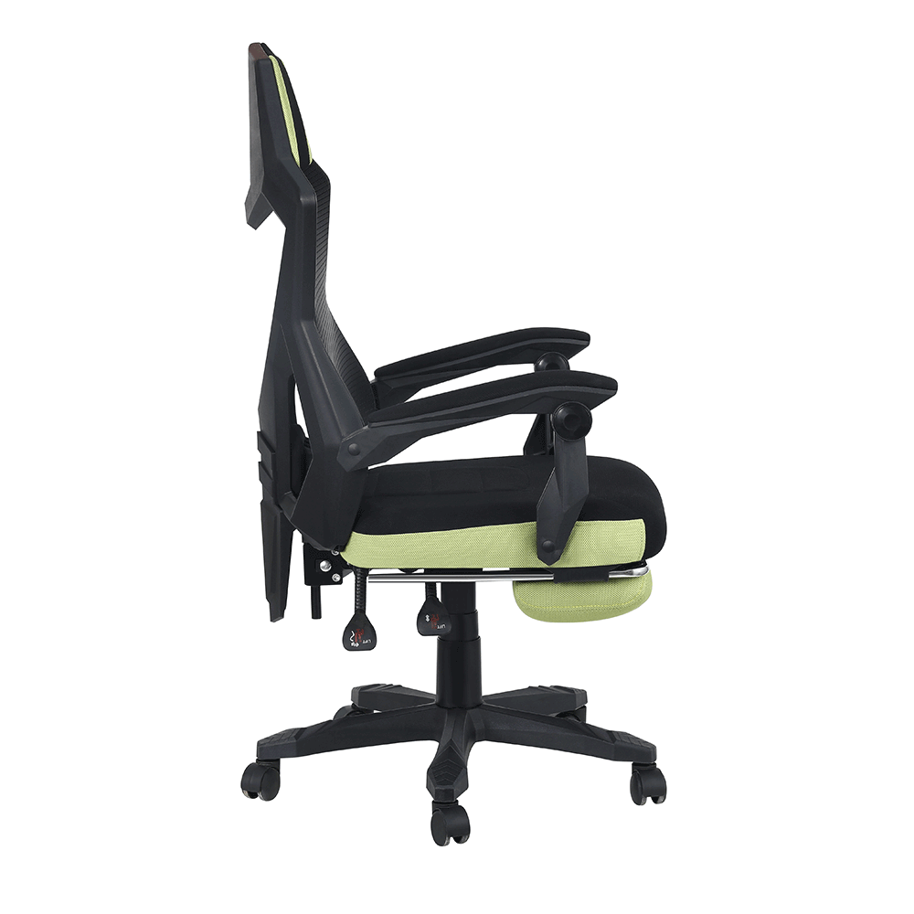 Scaun de birou / joc, negru — imaginea 7