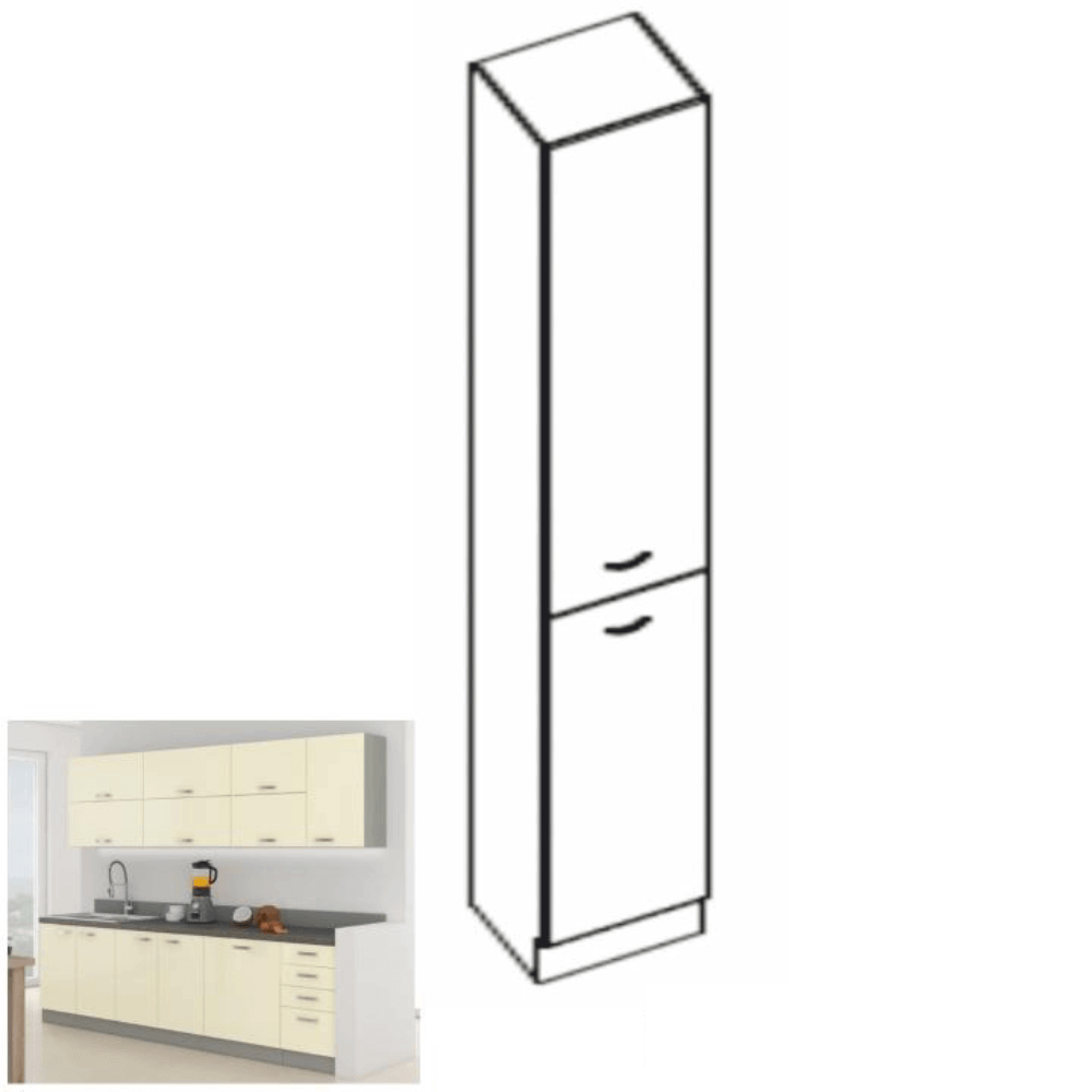 Dulap inalt pentru produse alimentare, crem extra lucios, PRADO 40 DK-210 2F — imaginea 4