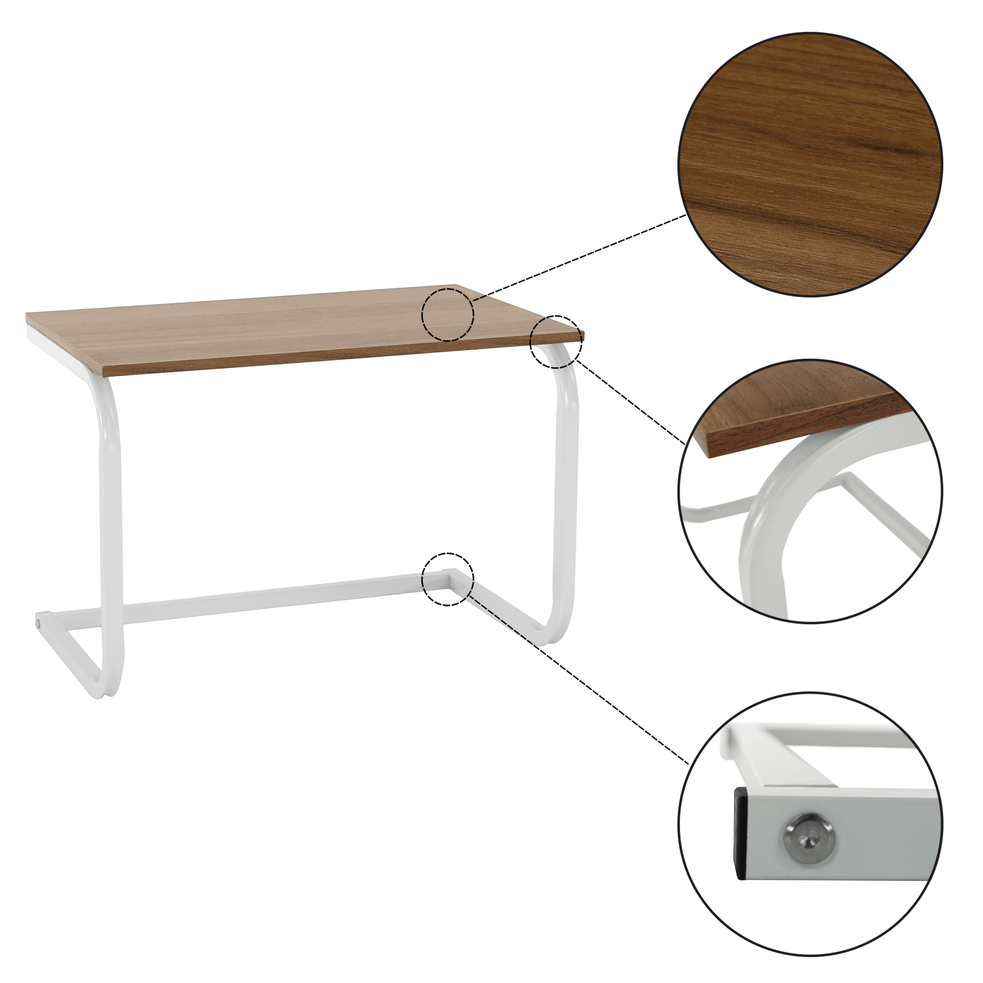Raft de depozitare, alb / stejar natural, AVENO — imaginea 6