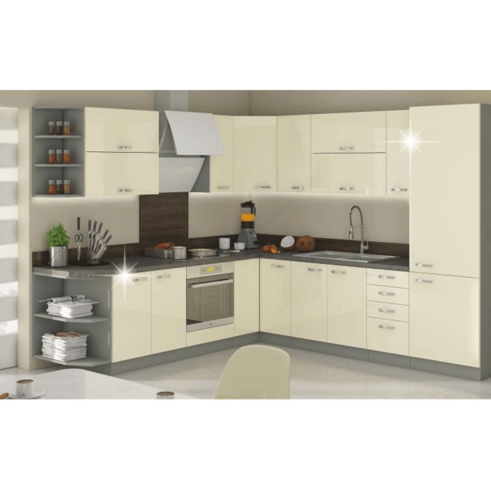 Dulap inalt pentru produse alimentare, alb extra lucios, PRADO 40 DK-210 2F — imaginea 2