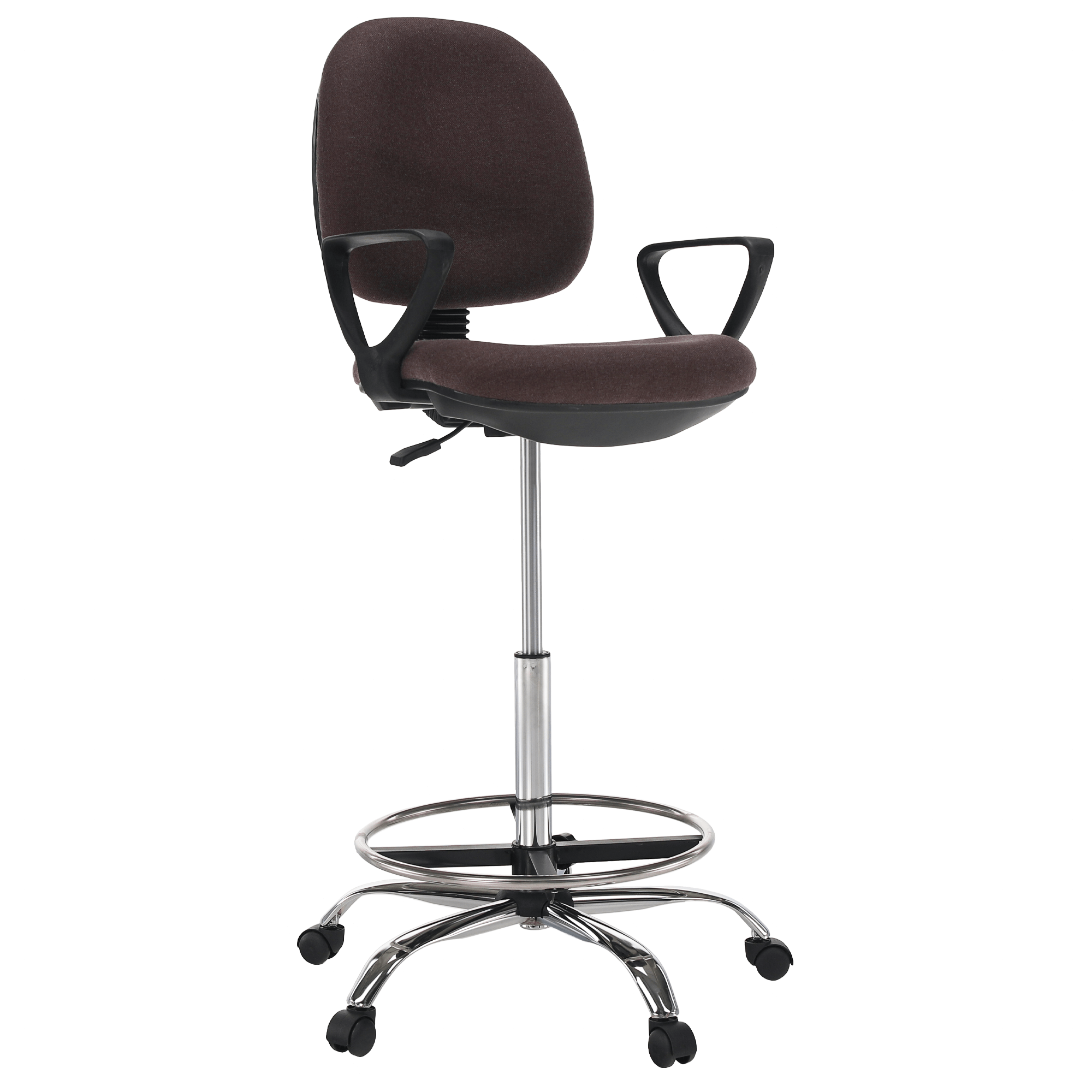 Scaun de lucru ridicat, maro / negru, TAMBER — imaginea 4