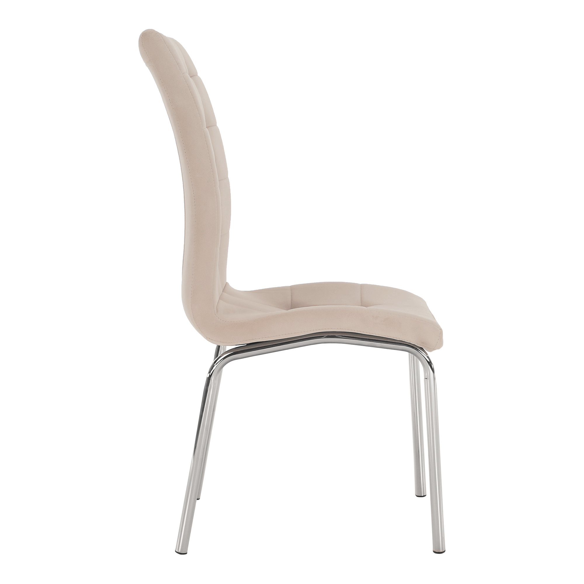Scaun de masa, tesatura catifea bej / crom, GERDA NEW — imaginea 6