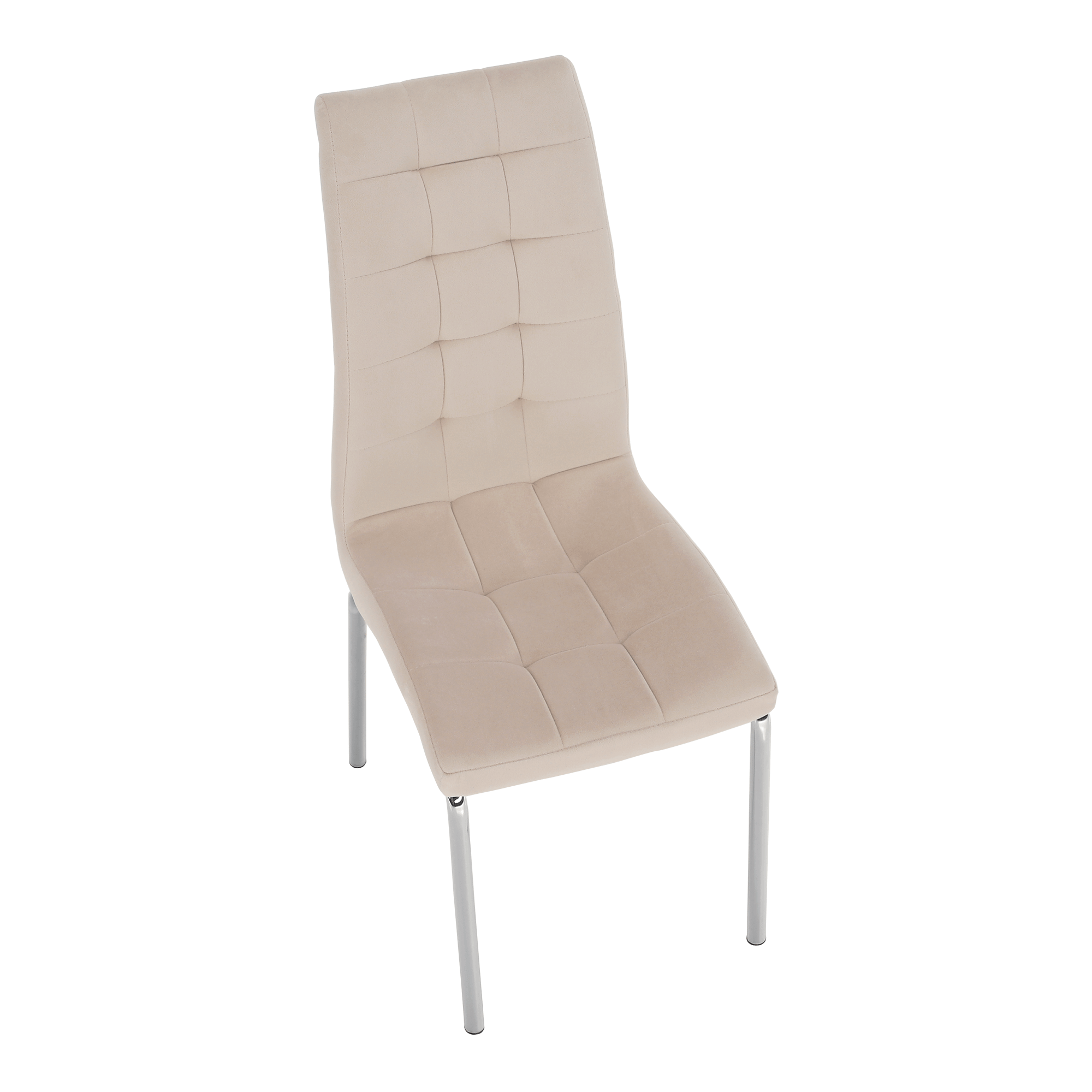 Scaun de masa, tesatura catifea bej / crom, GERDA NEW — imaginea 8