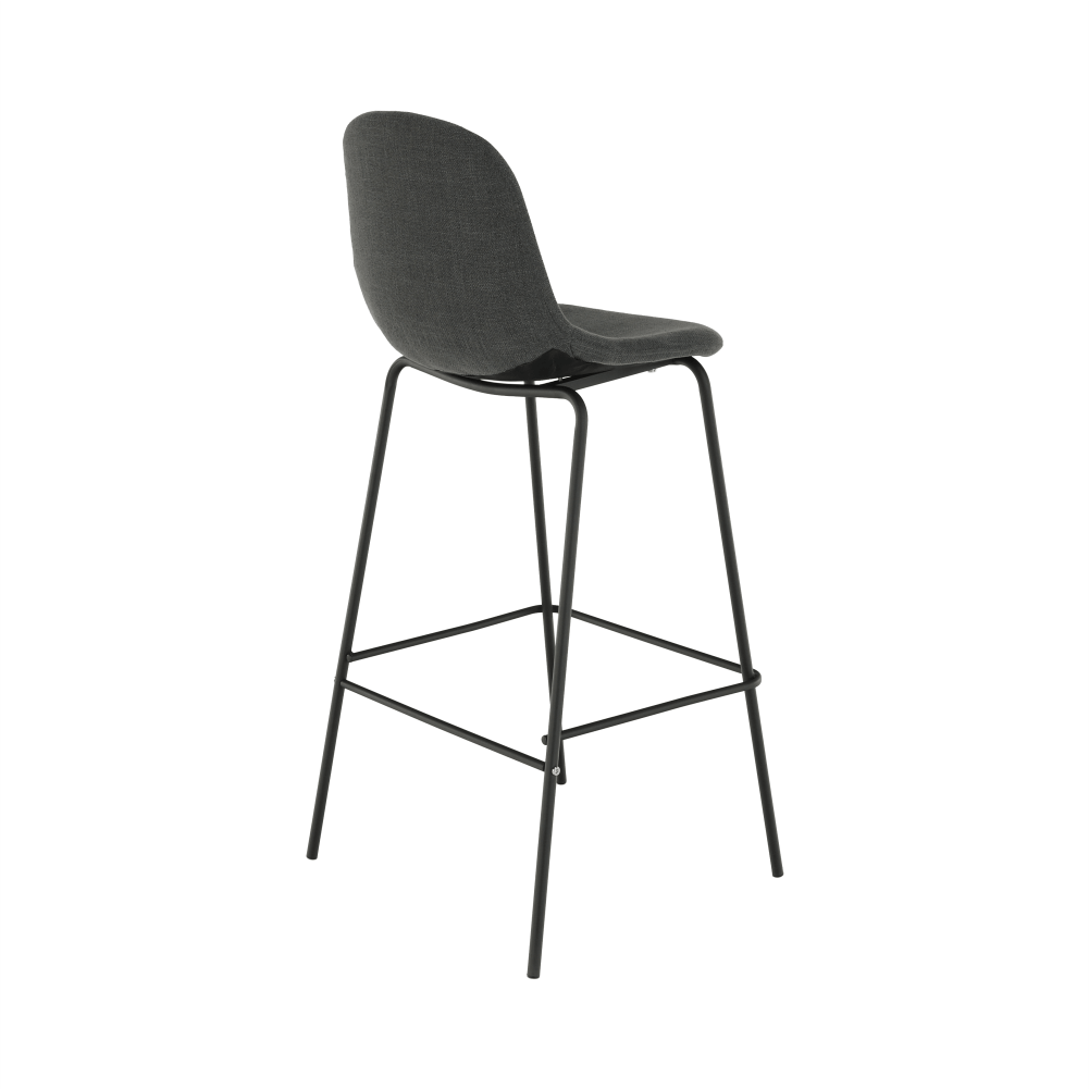 Scaun bar, material textil gri inchis/metal, MARIOLA 2 NEW — imaginea 8