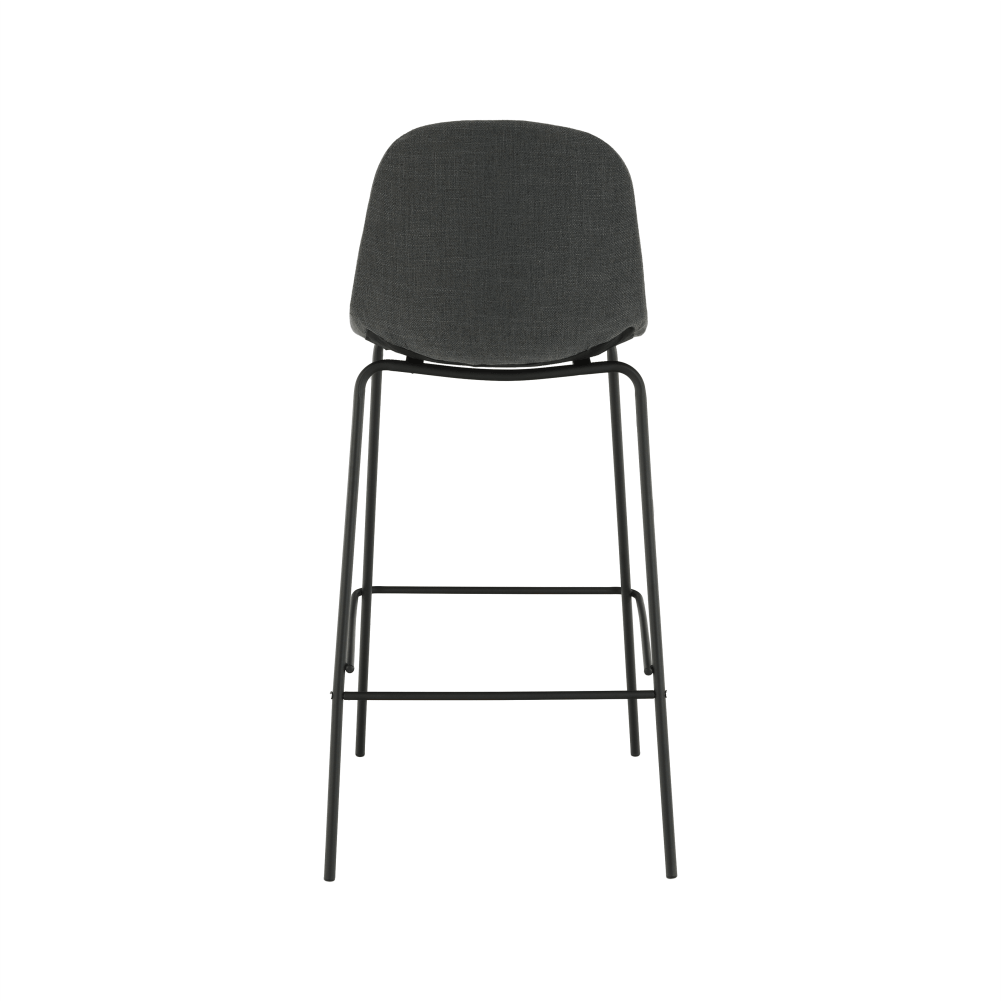 Scaun bar, material textil gri inchis/metal, MARIOLA 2 NEW — imaginea 9