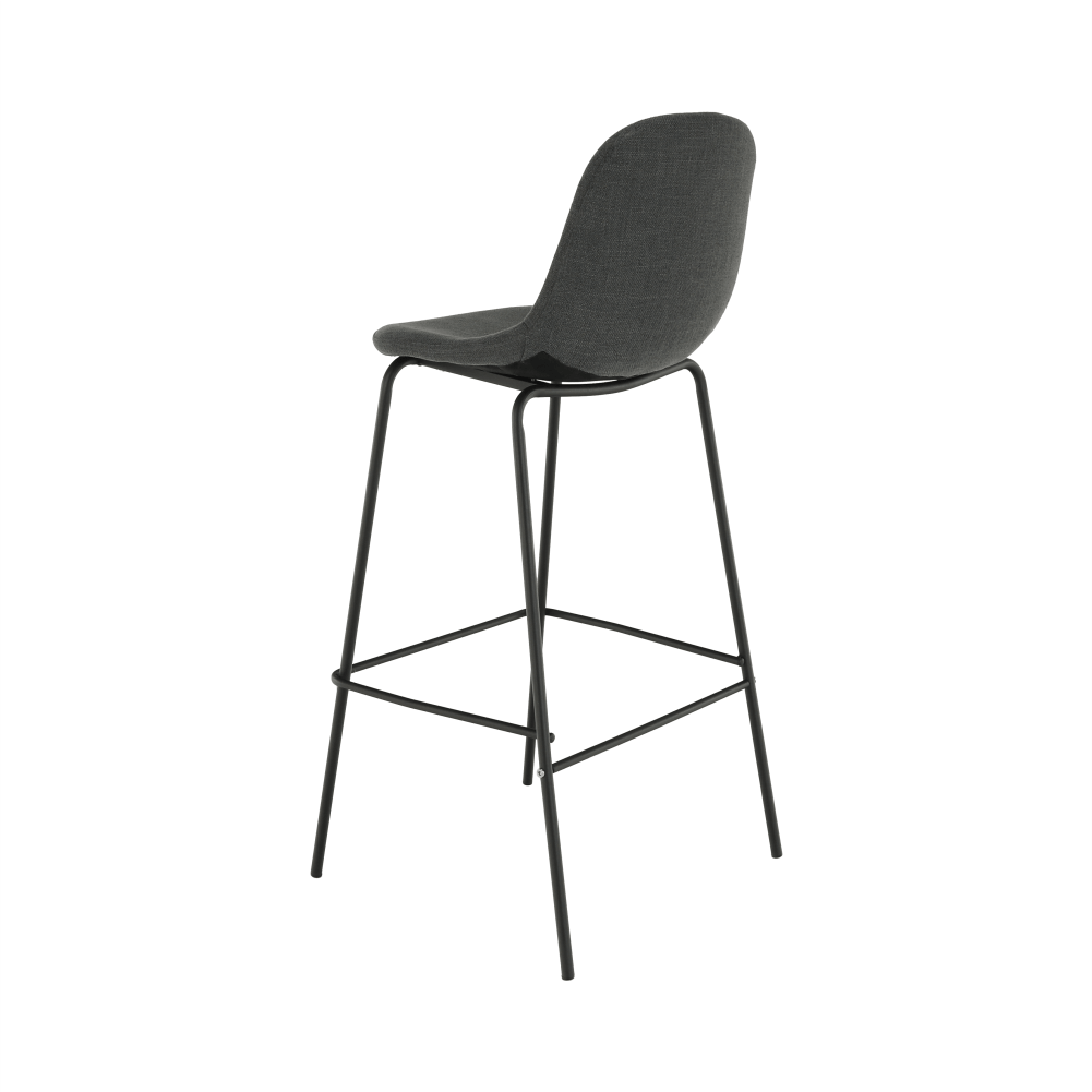Scaun bar, material textil gri inchis/metal, MARIOLA 2 NEW — imaginea 10