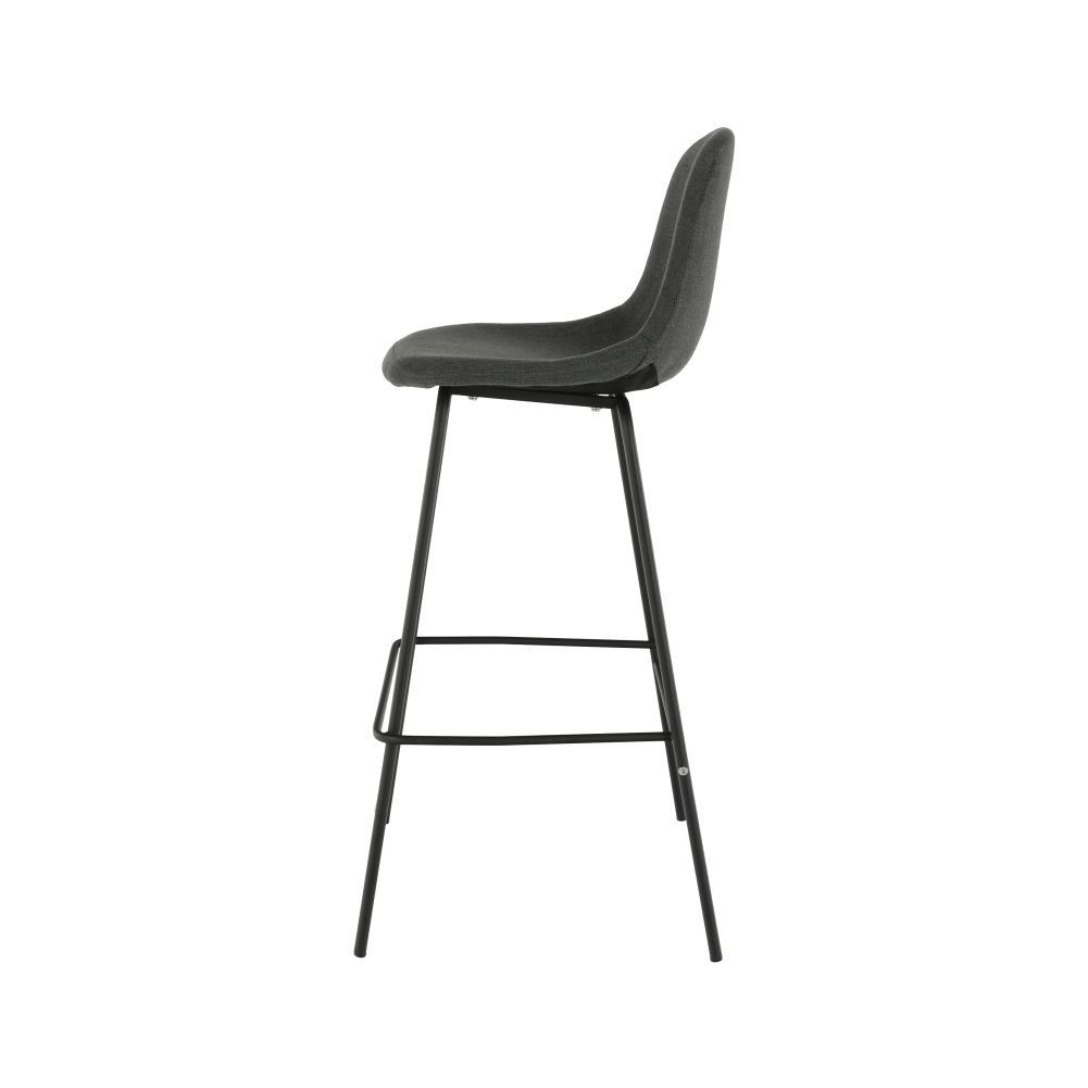 Scaun bar, material textil gri inchis/metal, MARIOLA 2 NEW — imaginea 11