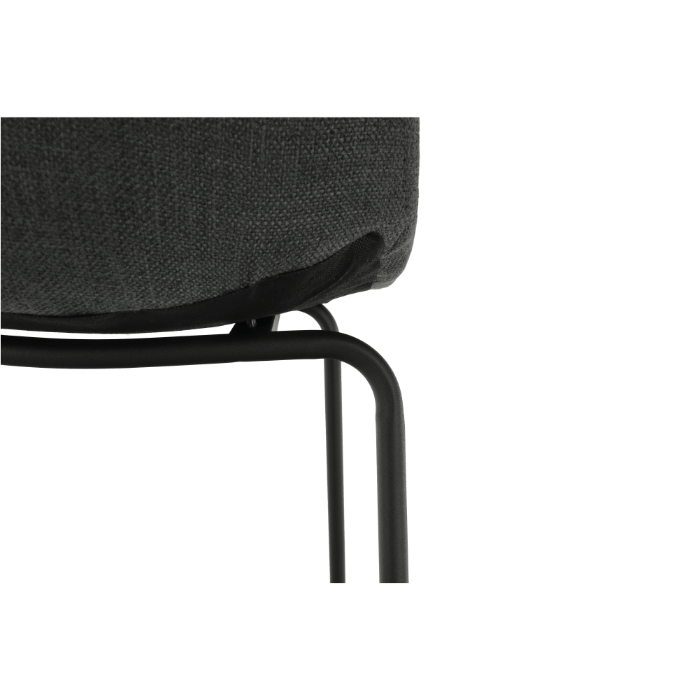 Scaun bar, material textil gri inchis/metal, MARIOLA 2 NEW — imaginea 17