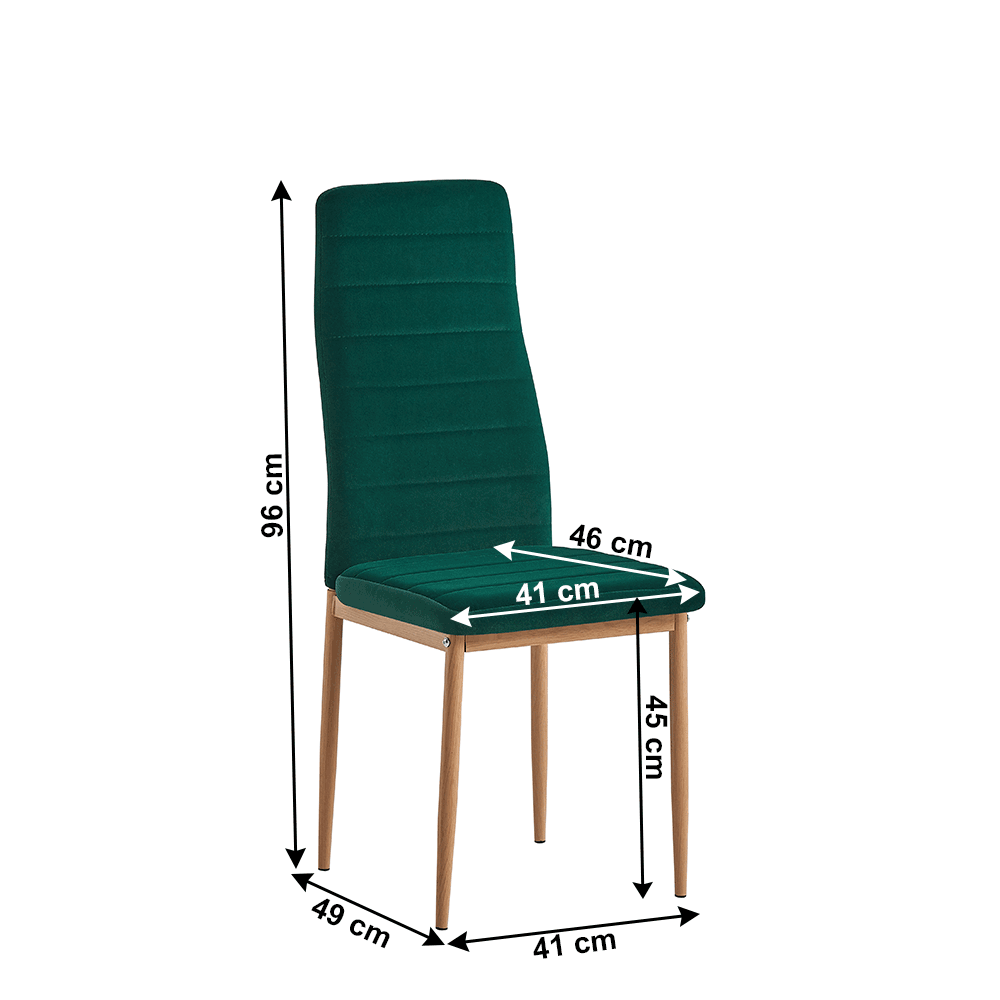 Scaun, tesatura de catifea smarald / stejar, Coleta Nova — imaginea 8