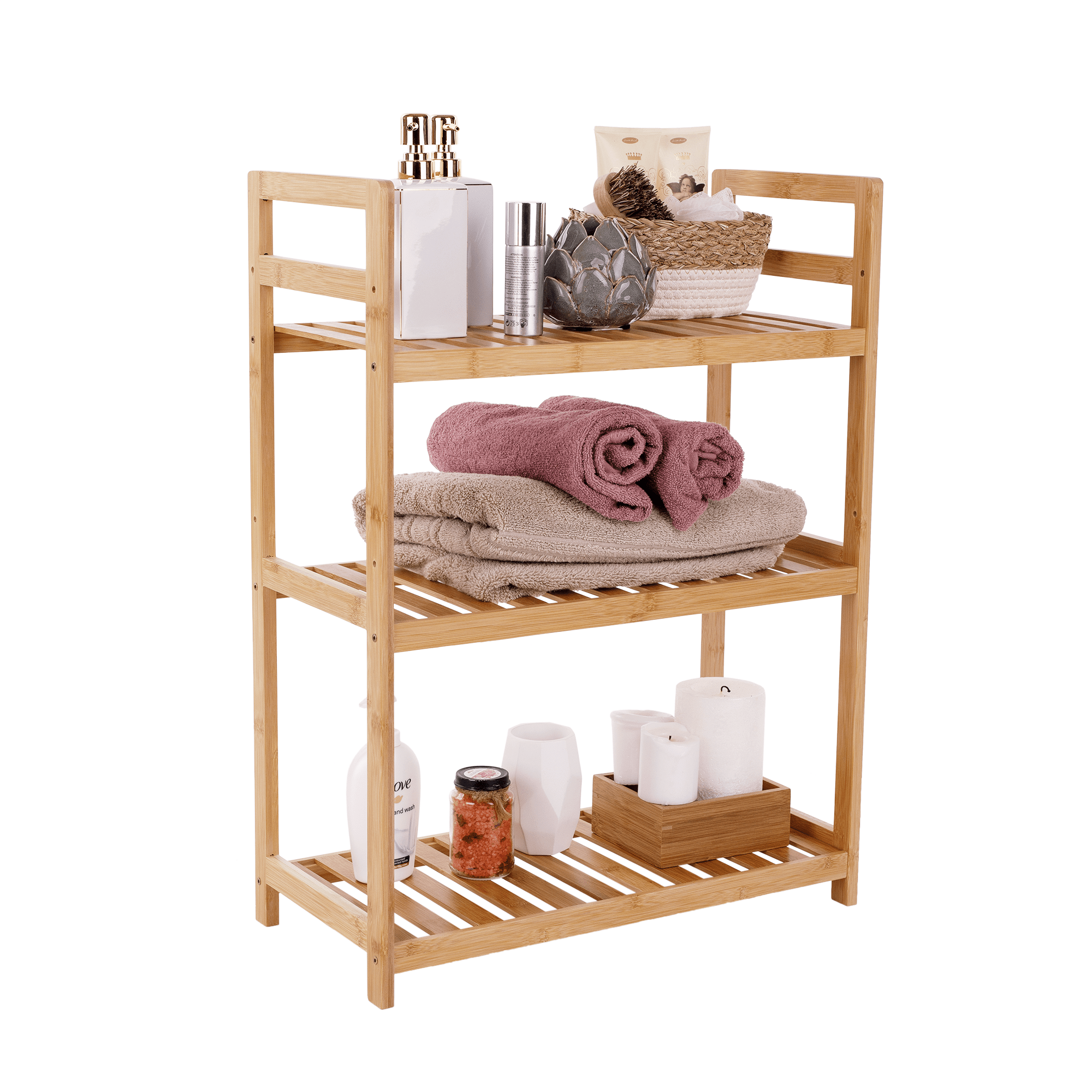 Raft cu 3 polite, bambus natural, FIORE TIP 1 — imaginea 9
