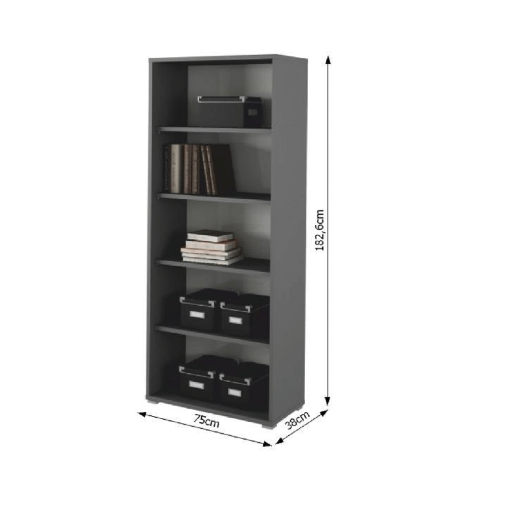 Dulap biblioraft, grafit, RIOMA NEW TYP 03 — imaginea 3