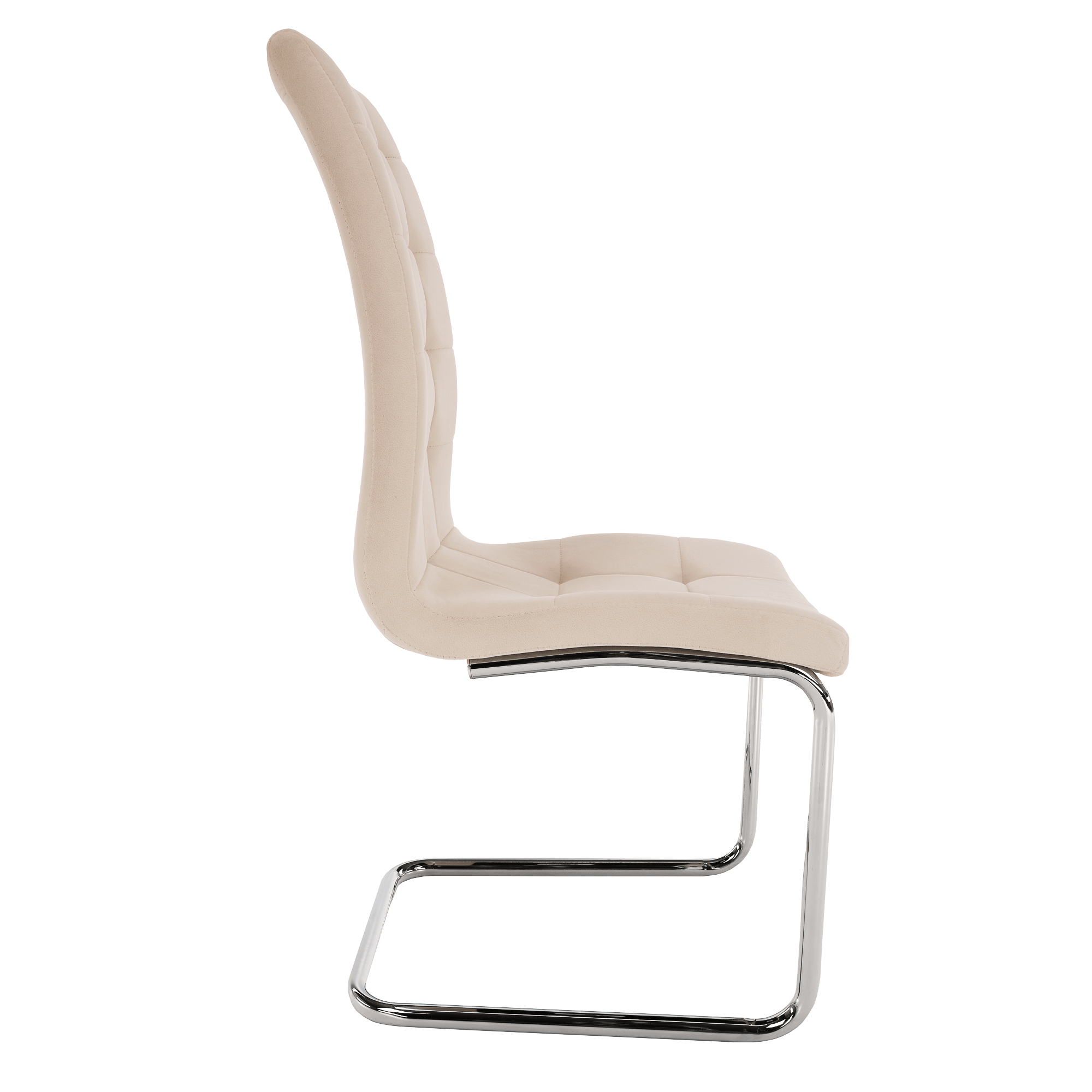 Scaun de masa, tesatura catifea bej / crom, SALOMA NEW — imaginea 4