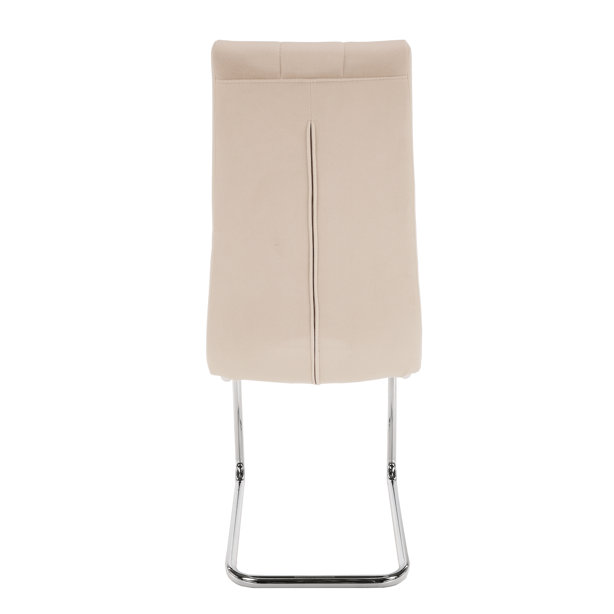 Scaun de masa, tesatura catifea bej / crom, SALOMA NEW — imaginea 5