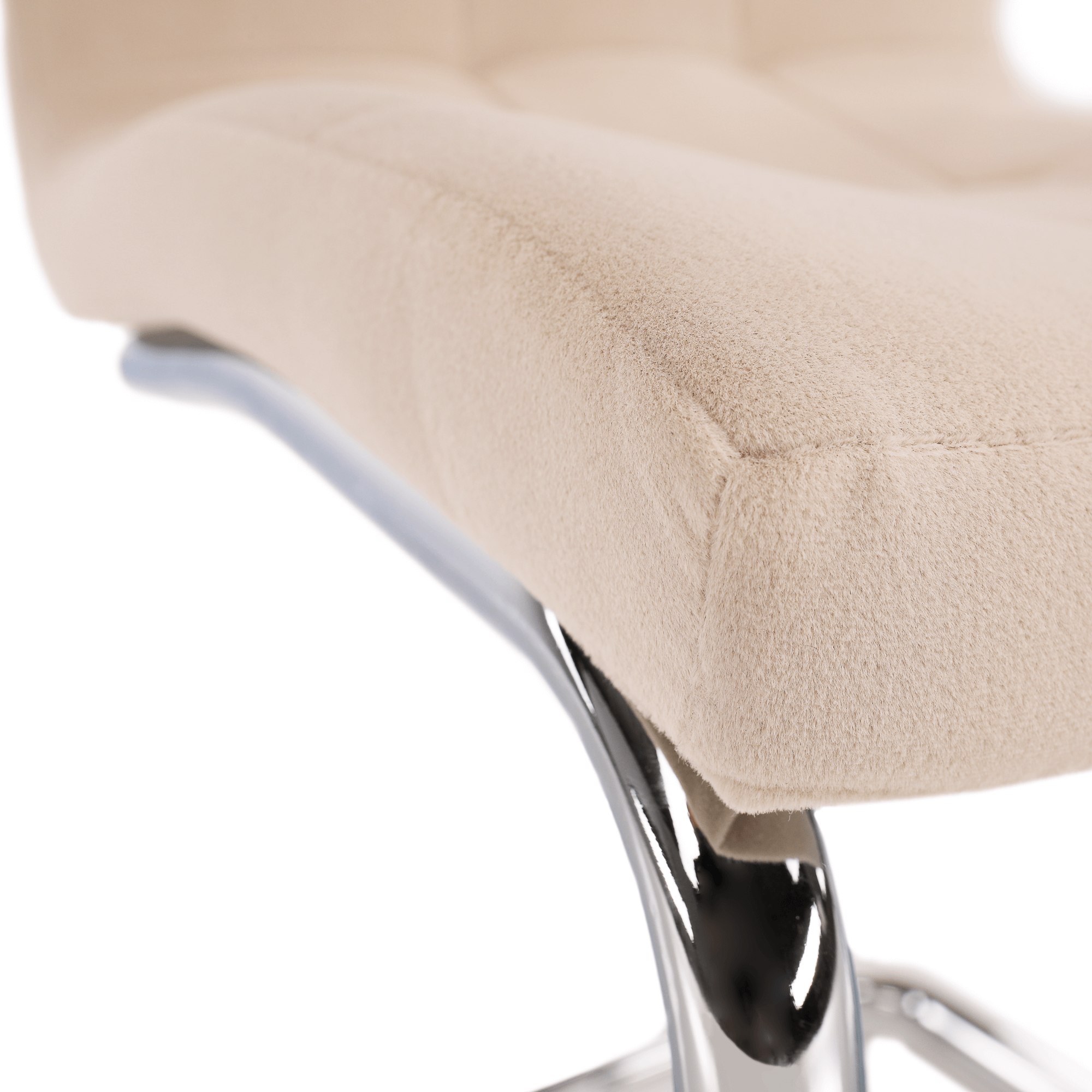 Scaun de masa, tesatura catifea bej / crom, SALOMA NEW — imaginea 8