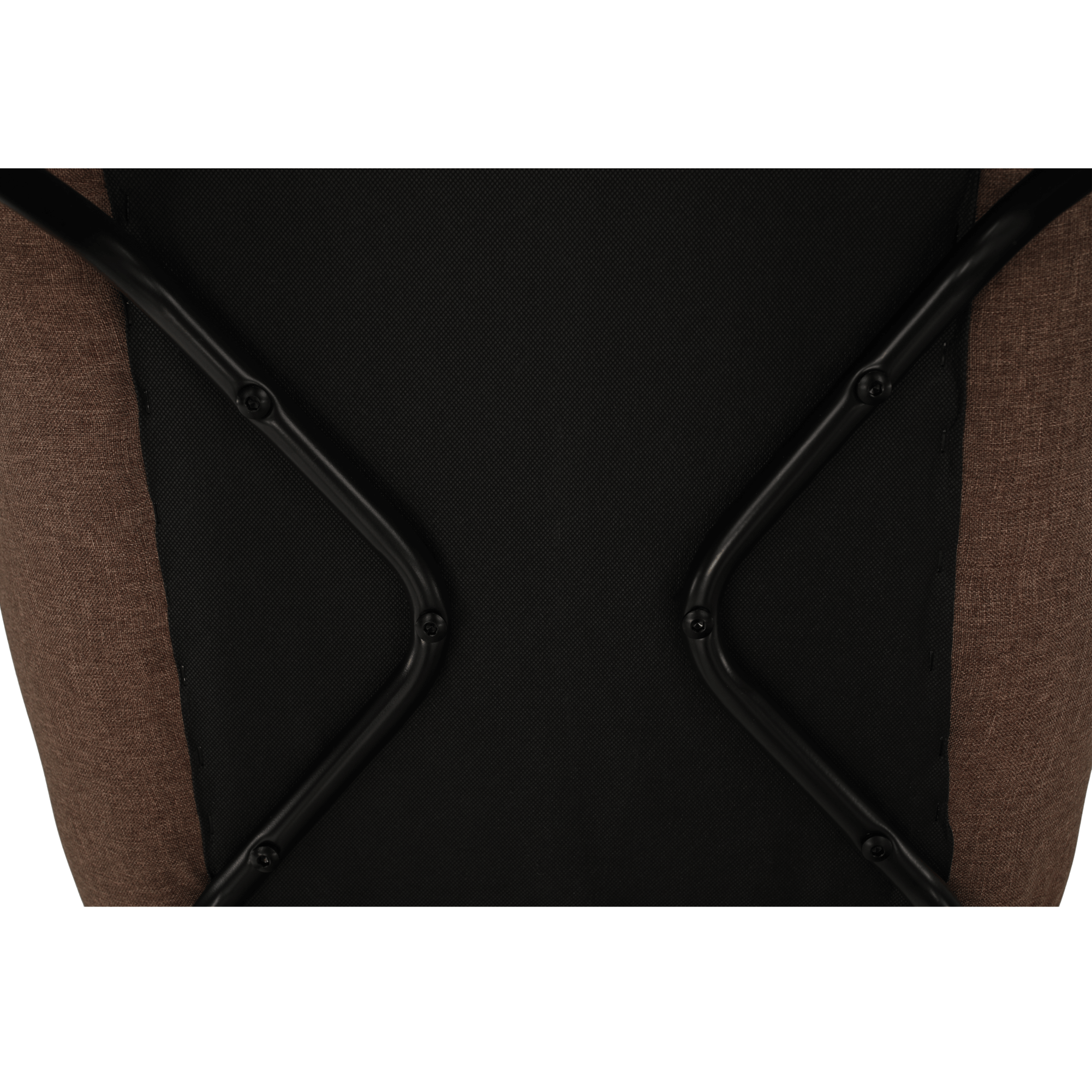 Fotoliu balansoar, material textil maro deschis/lemn, HARPER — imaginea 5