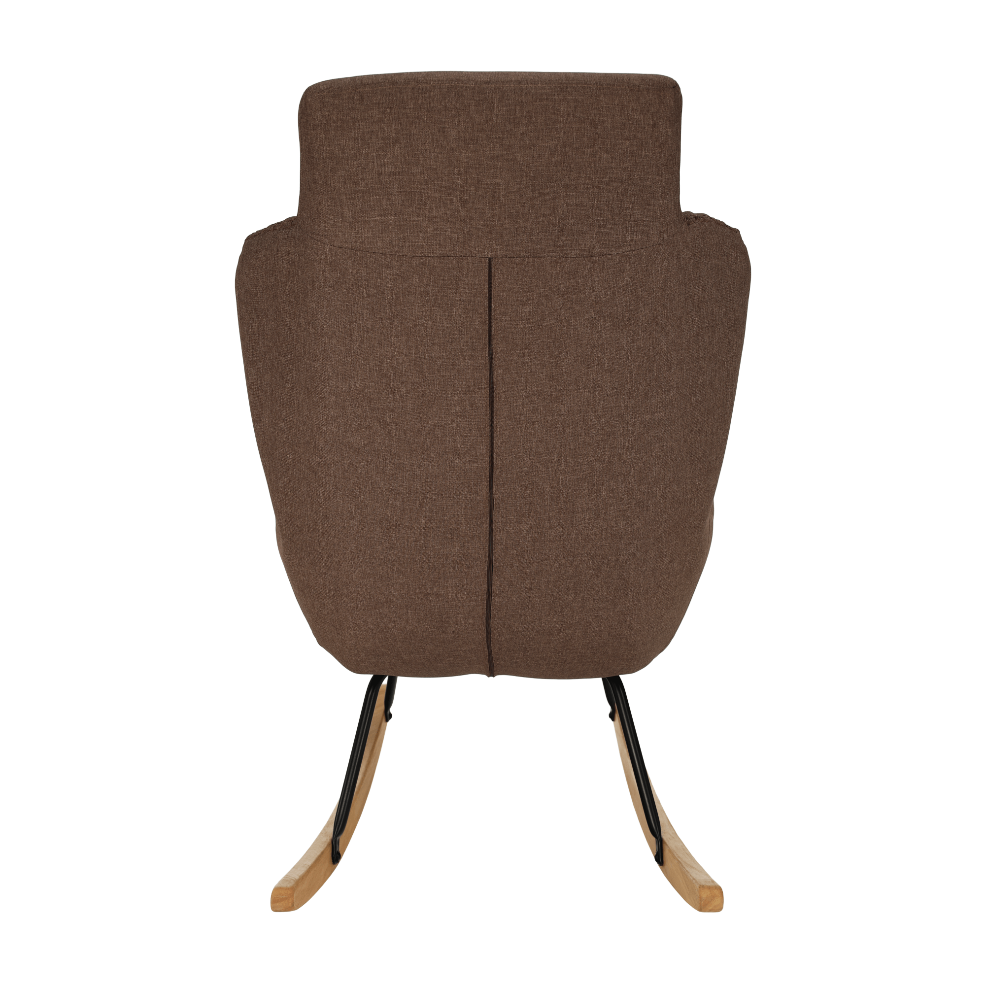 Fotoliu balansoar, material textil maro deschis/lemn, HARPER — imaginea 11