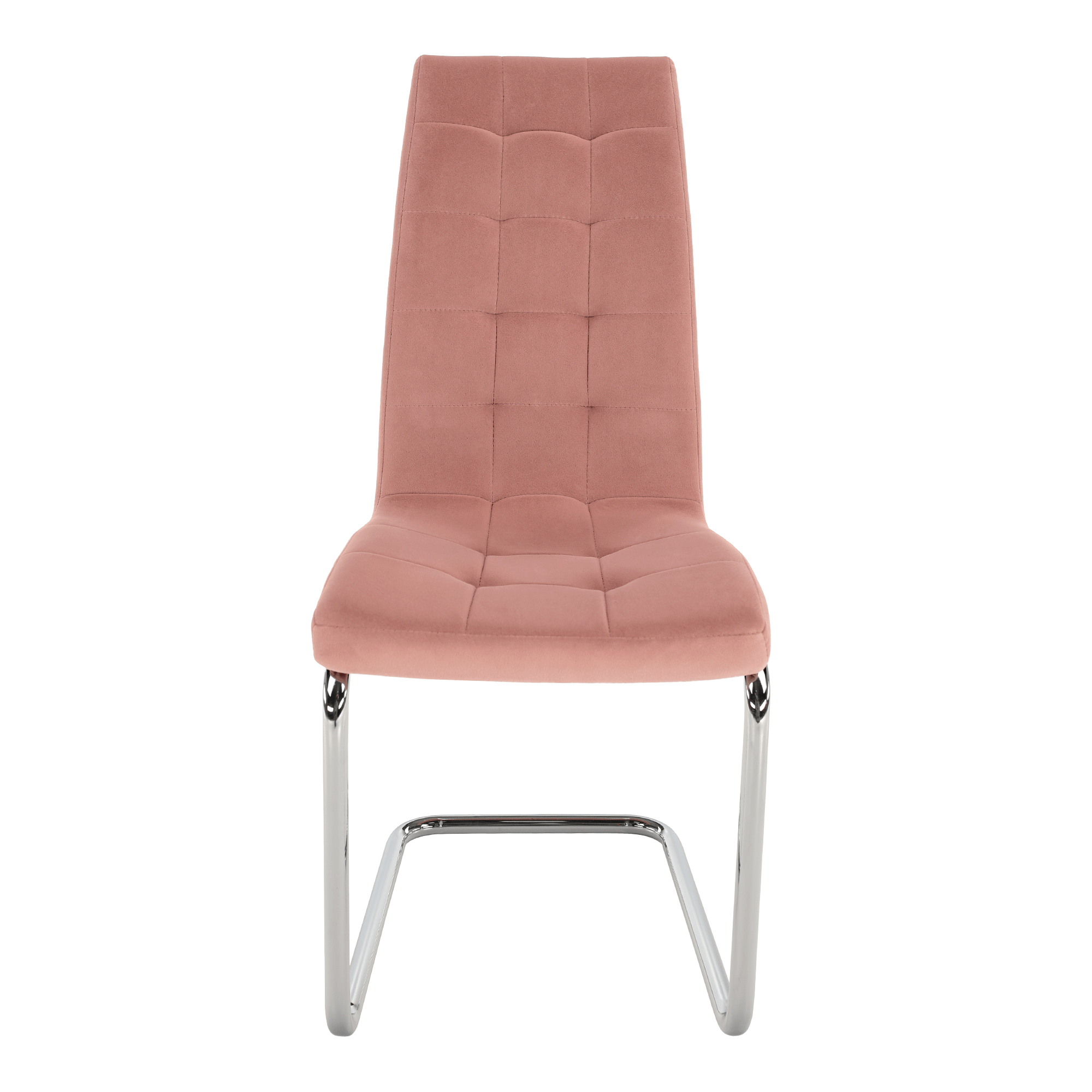 Scaun de masa, tesatura de catifea roz / crom, SALOMA NEW — imaginea 7
