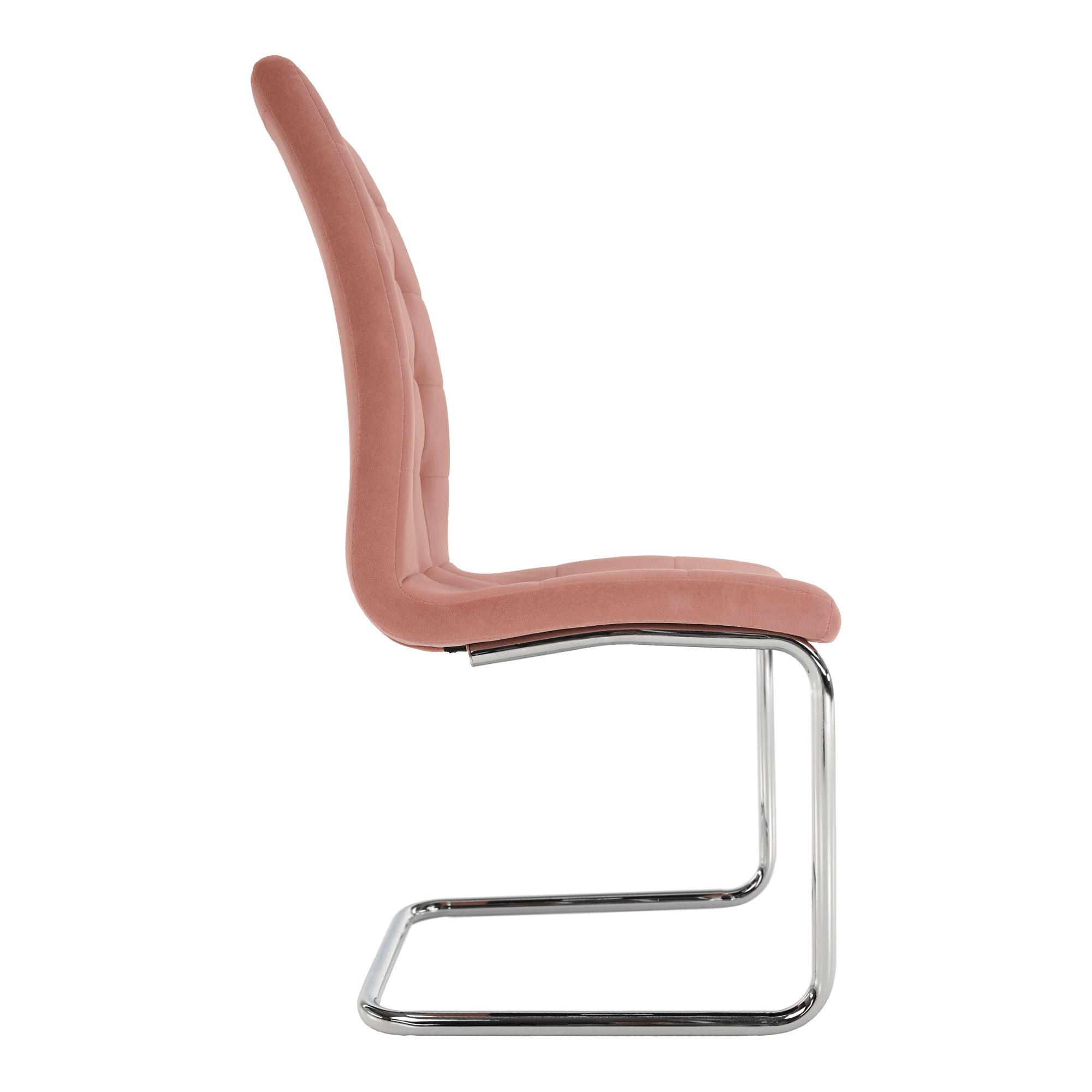 Scaun de masa, tesatura de catifea roz / crom, SALOMA NEW — imaginea 8