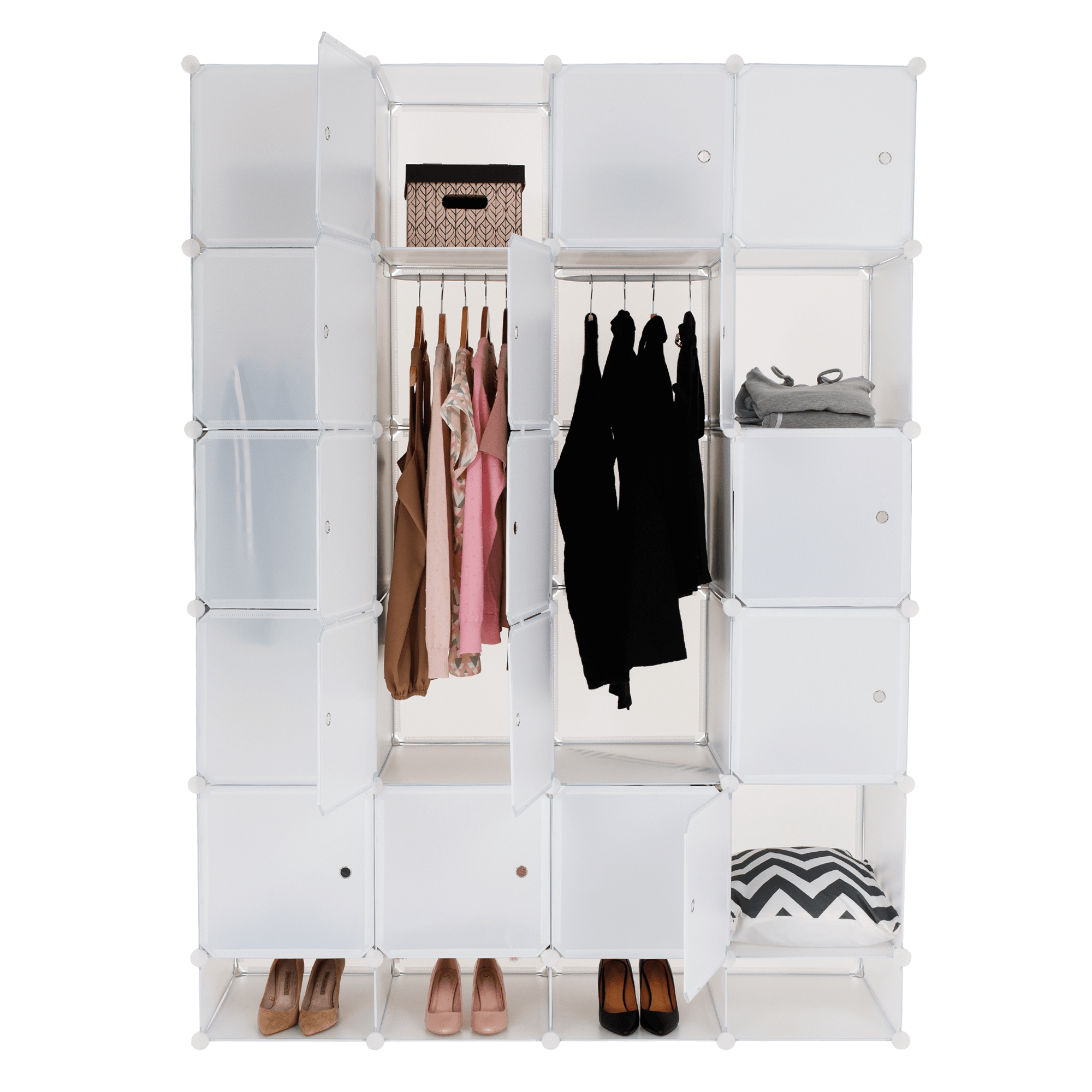 Dulap multifunctional modular, alb, ZAFOD — imaginea 9