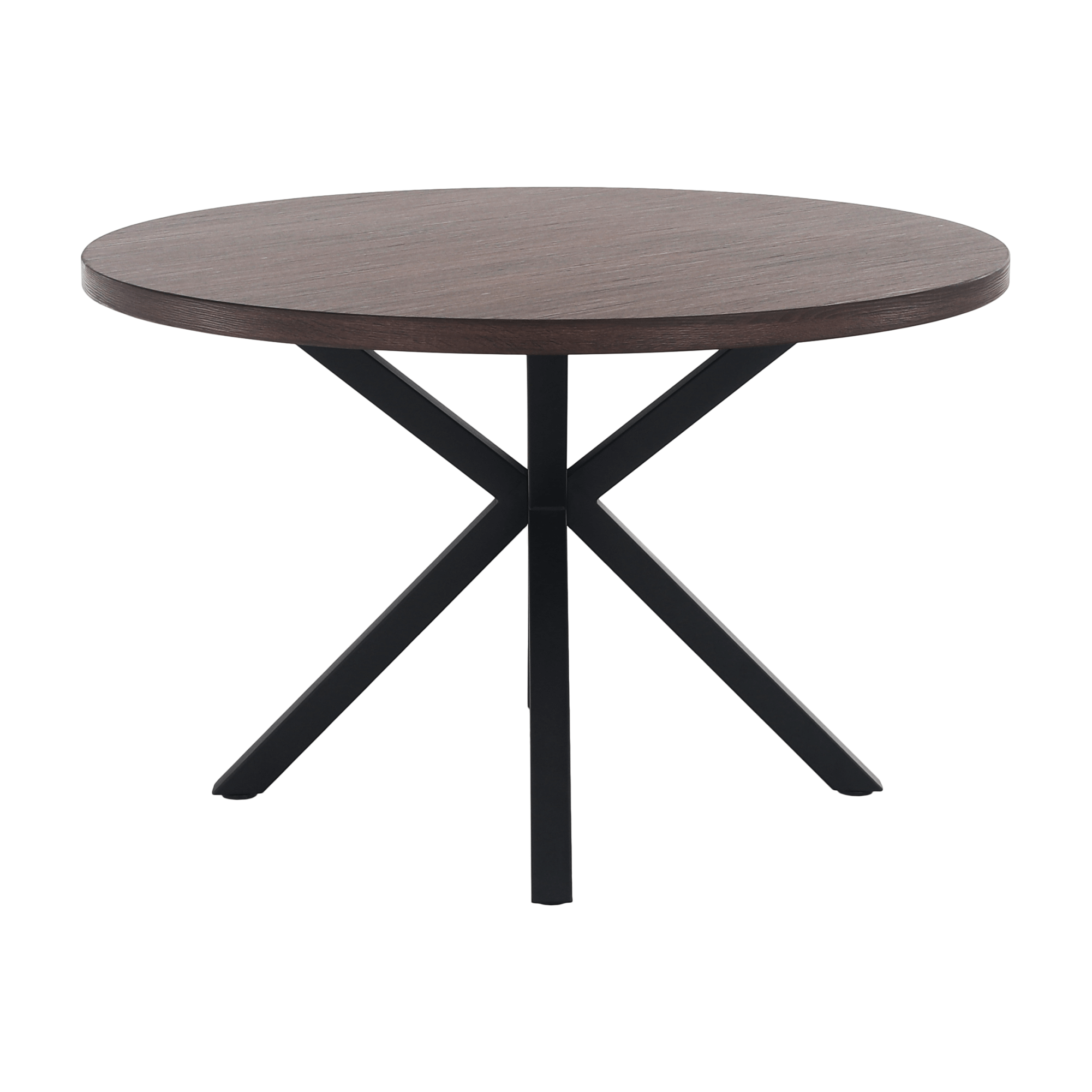 Masa de sufragerie, stejar inchis / negru, diametru 120 cm, MEDOR — imaginea 7