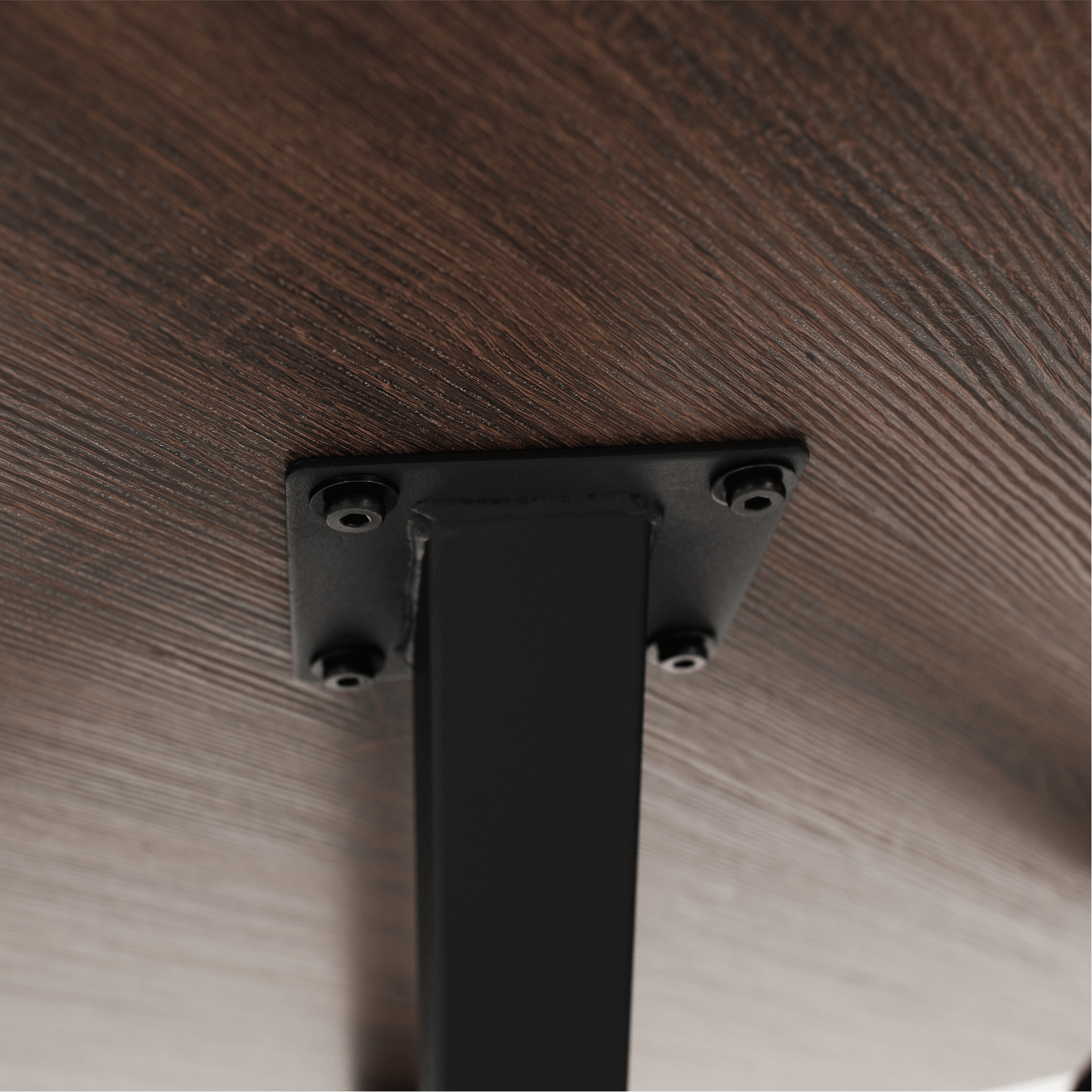 Masa de sufragerie, stejar inchis / negru, diametru 120 cm, MEDOR — imaginea 11