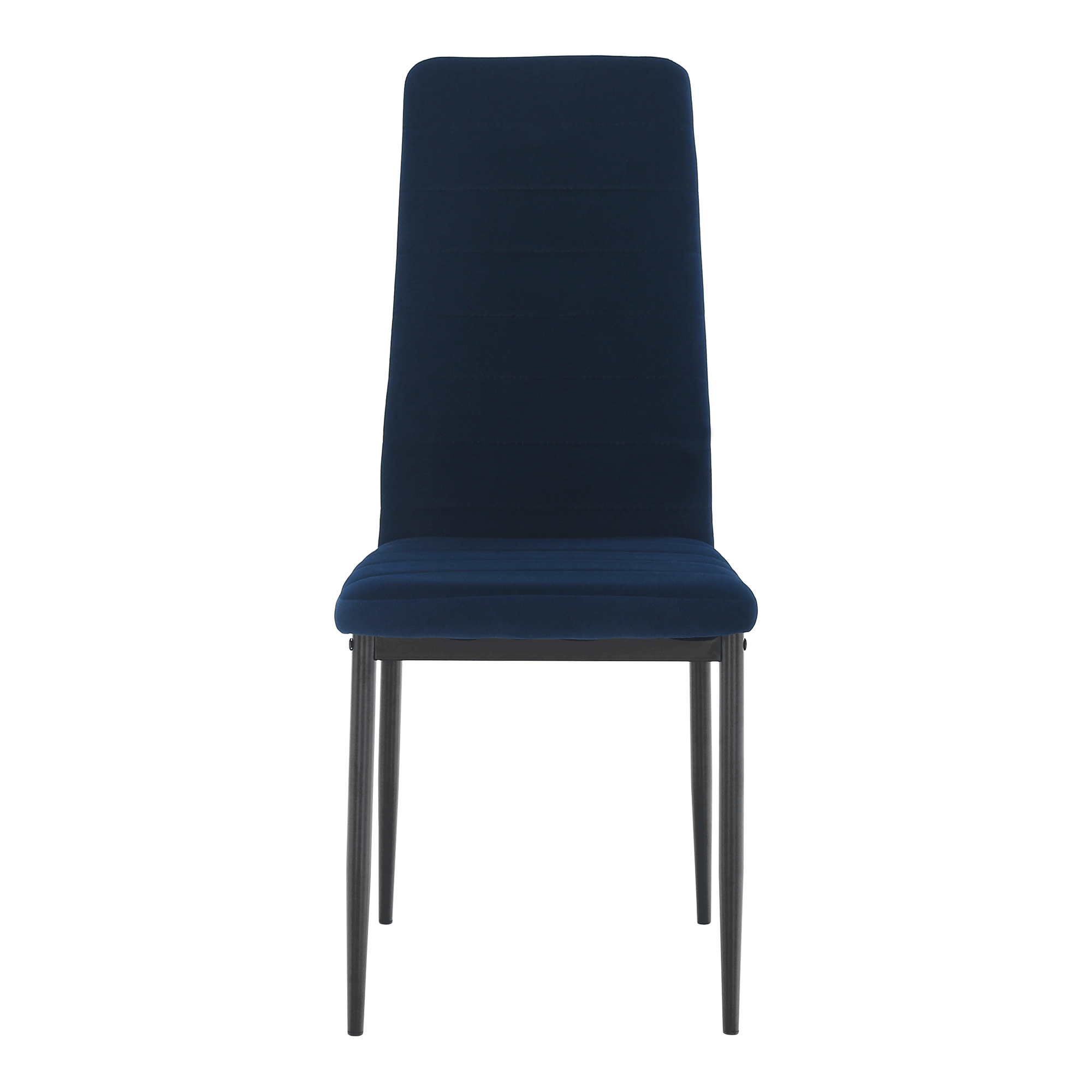Scaun, tesatura albastra din catifea / metal negru, Coleta Nova — imaginea 8