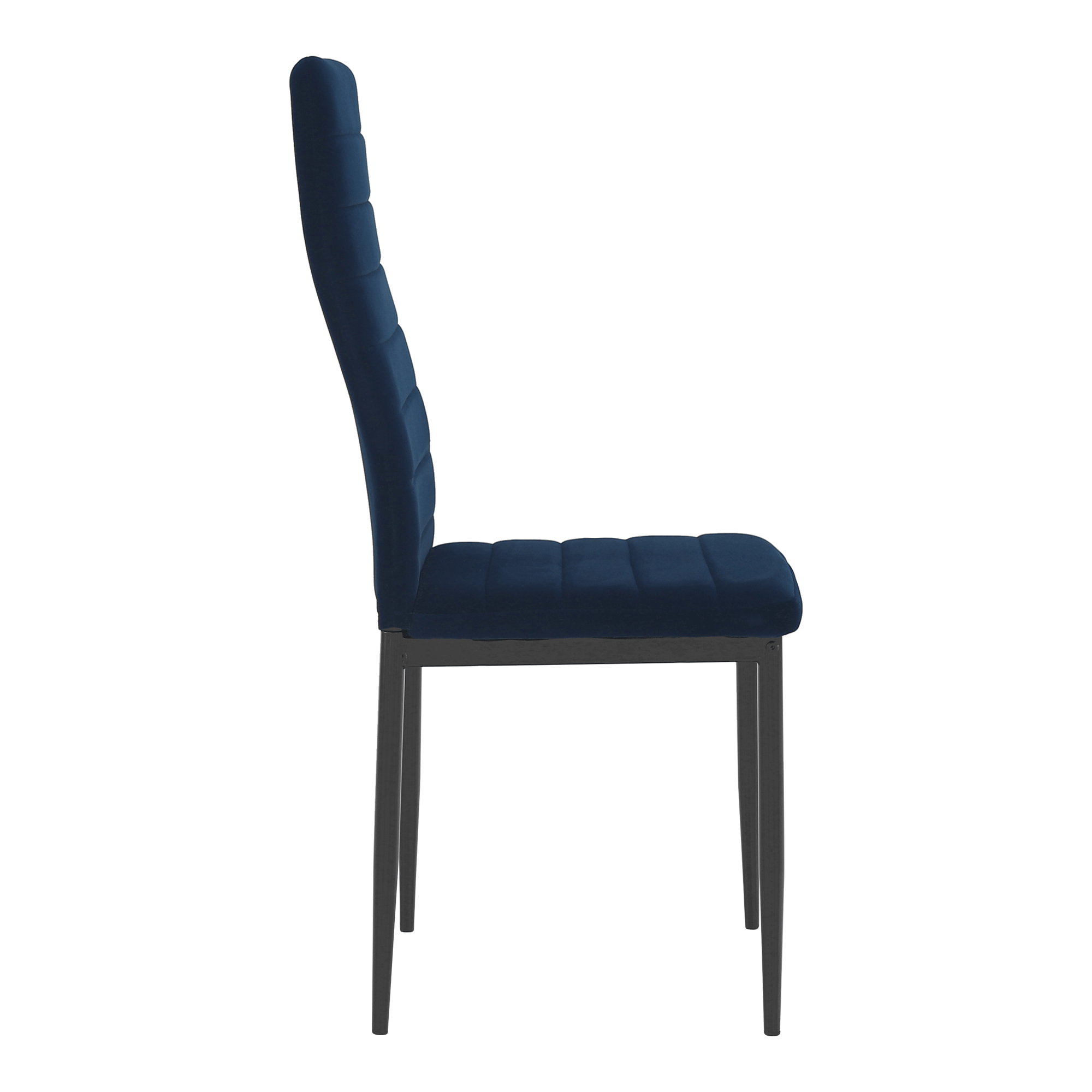 Scaun, tesatura albastra din catifea / metal negru, Coleta Nova — imaginea 9