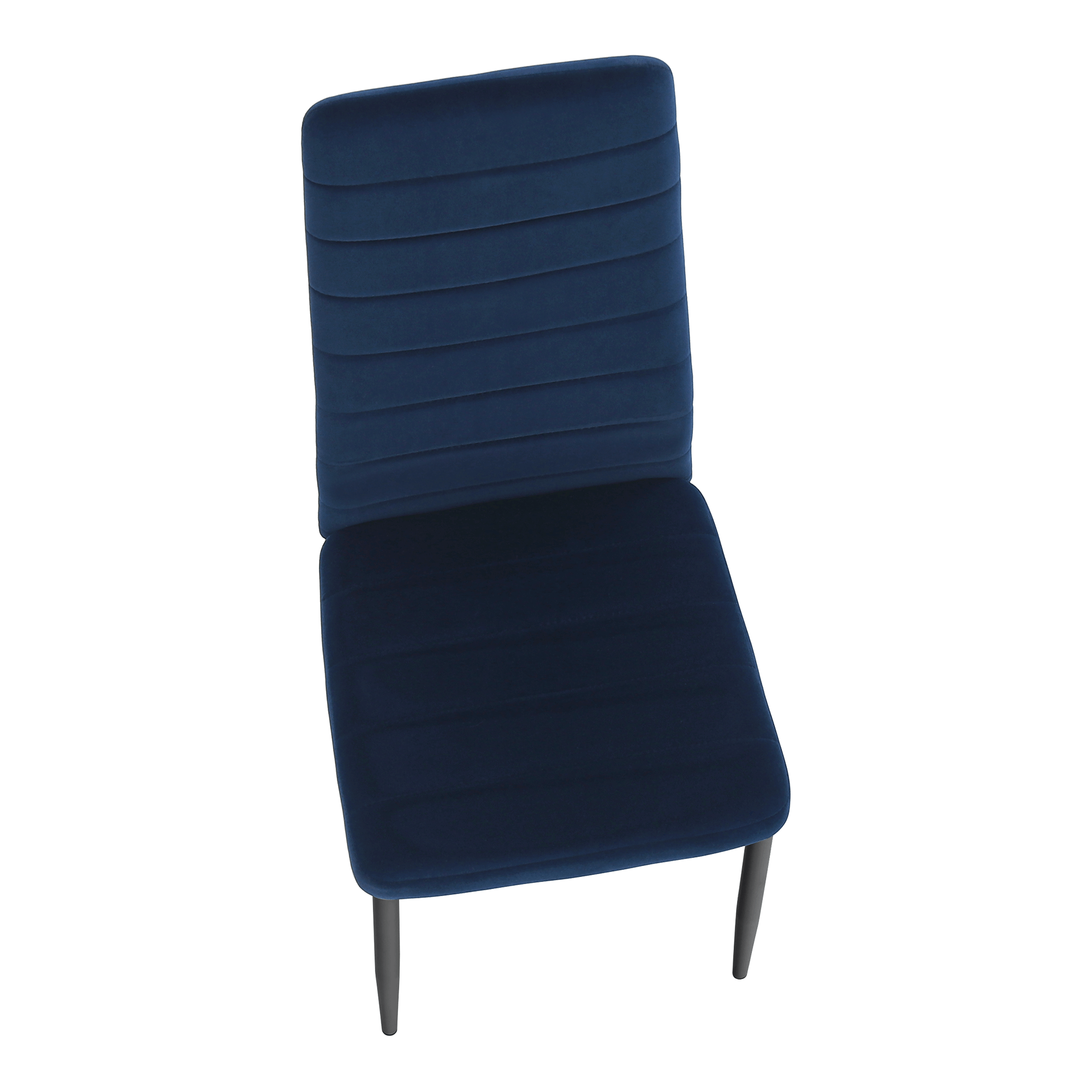 Scaun, tesatura albastra din catifea / metal negru, Coleta Nova — imaginea 11