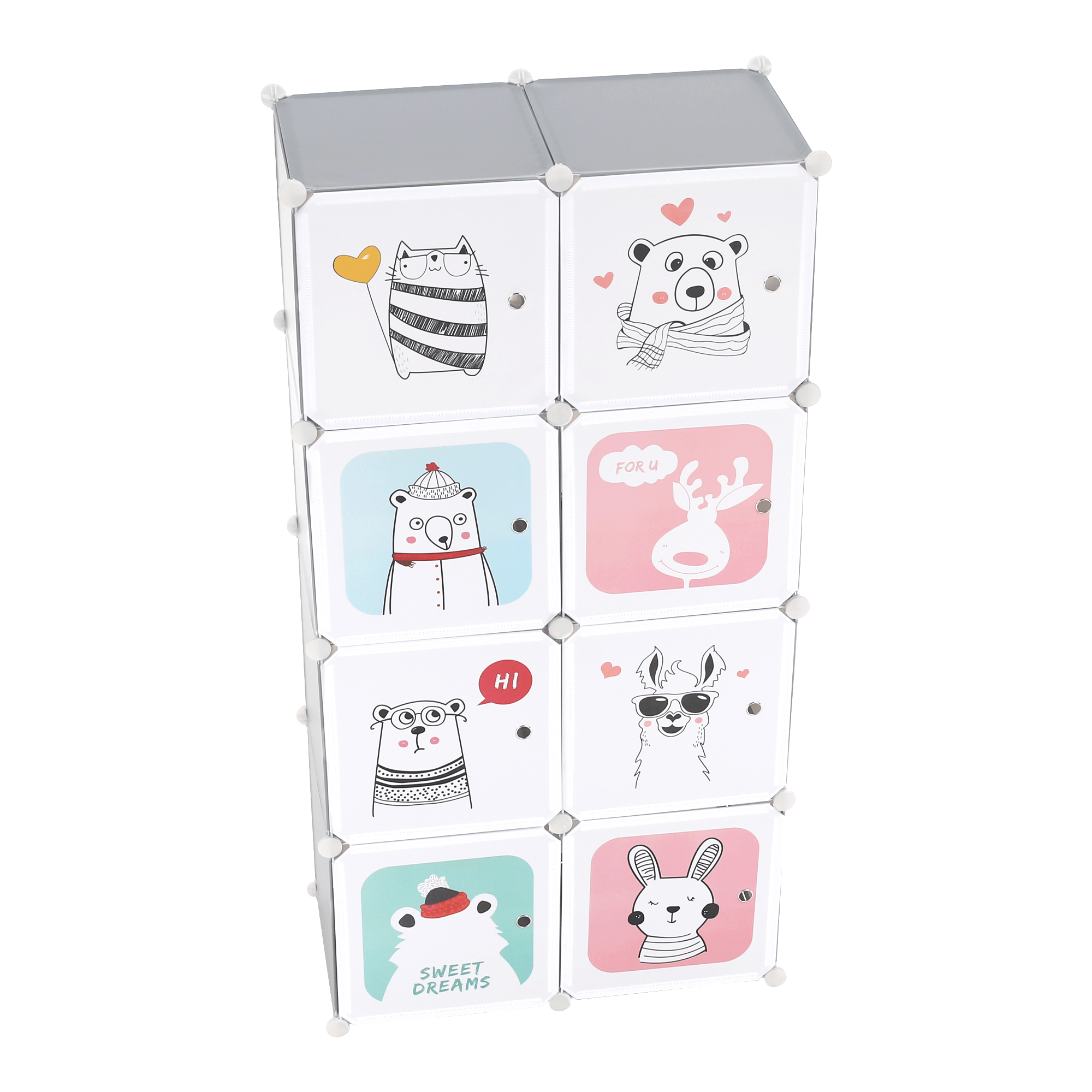 Dulap modular pentru copii, gri / model pentru copii, ATREY — imaginea 13