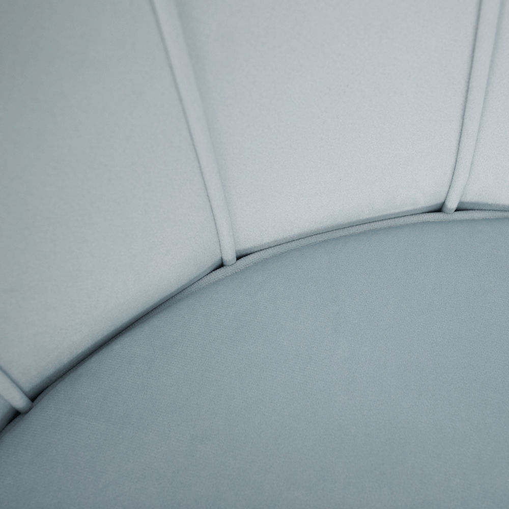 Fotoliu in stil Art-deco, catifea Velvet gri-albastru/crom auriu, NOBLIN — imaginea 9